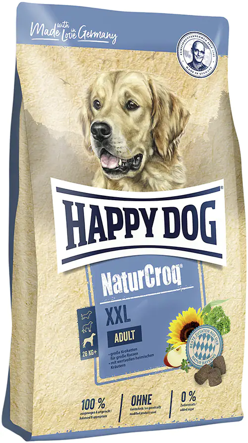 Happy Dog NaturCroq Hundetrockenfutter Adult XXL 15 kg Geflügel & Vollkorn 