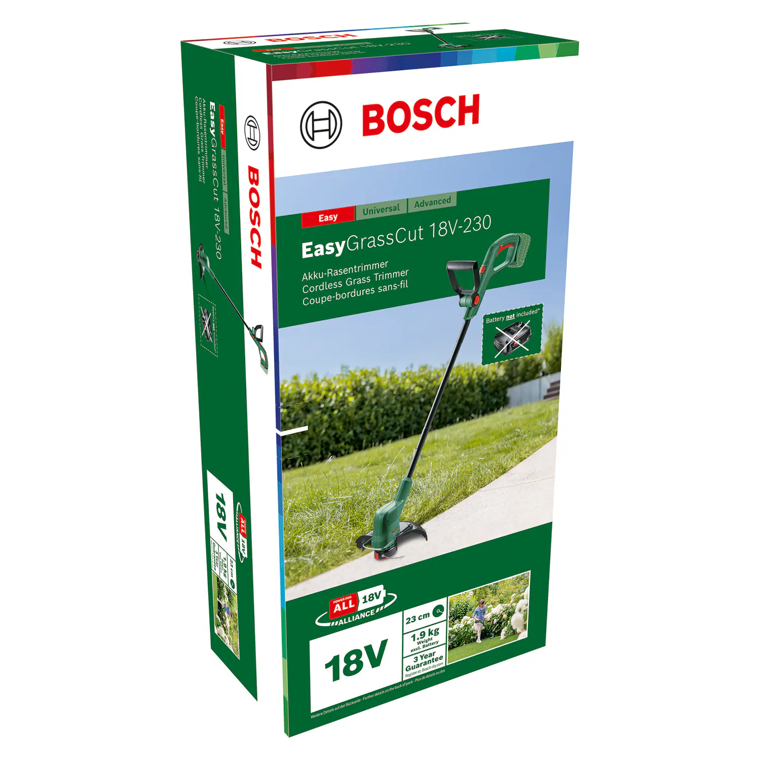 Bosch Akku-Rasentrimmer UniversalGrassCut 18V-26 Solo inkl. 2 Spulen 26 cm Schnittkreis