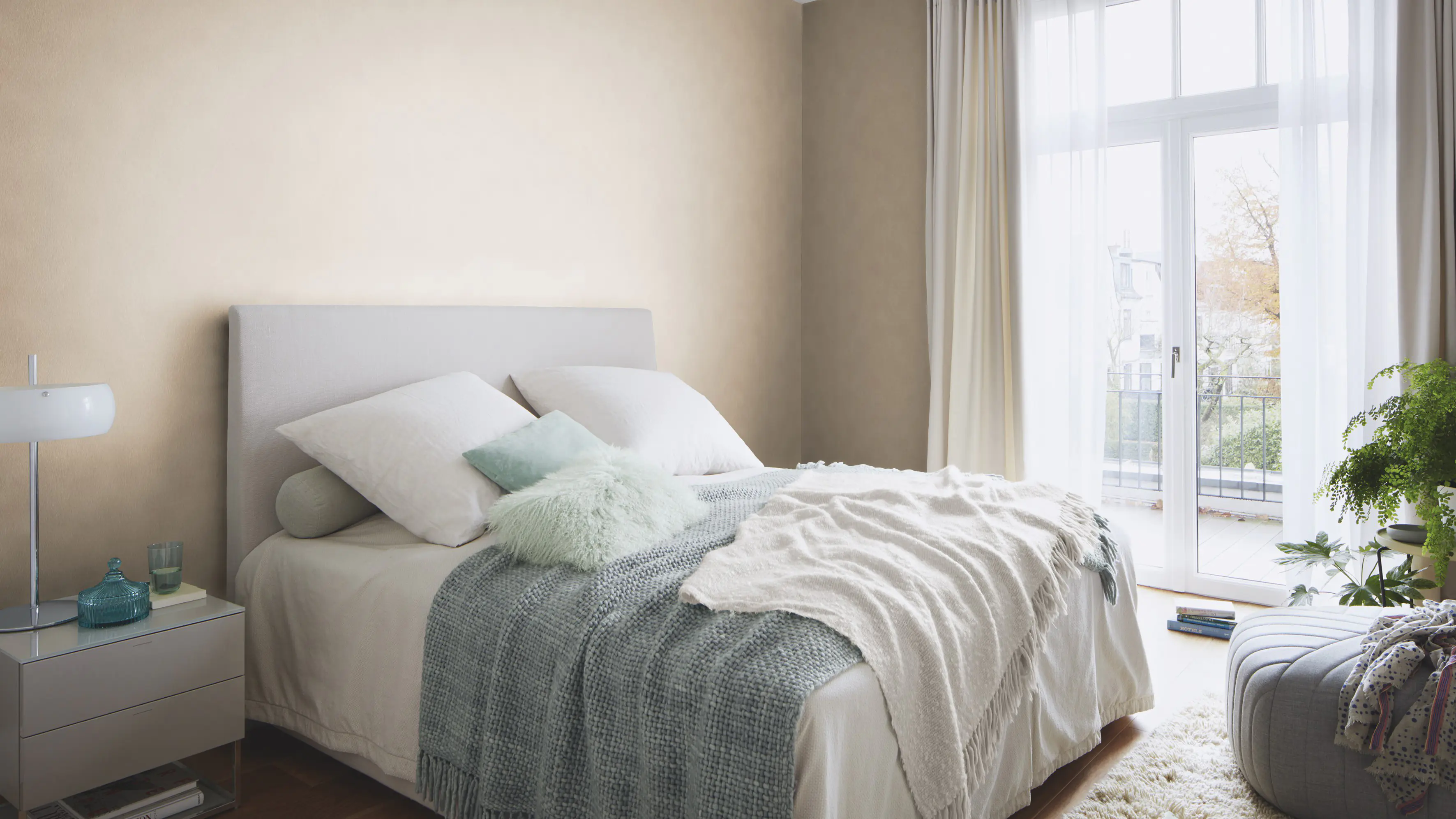 Rasch Vliestapete 751055 Braun-Hellbraun Uni 10,05 m x 0,53 m