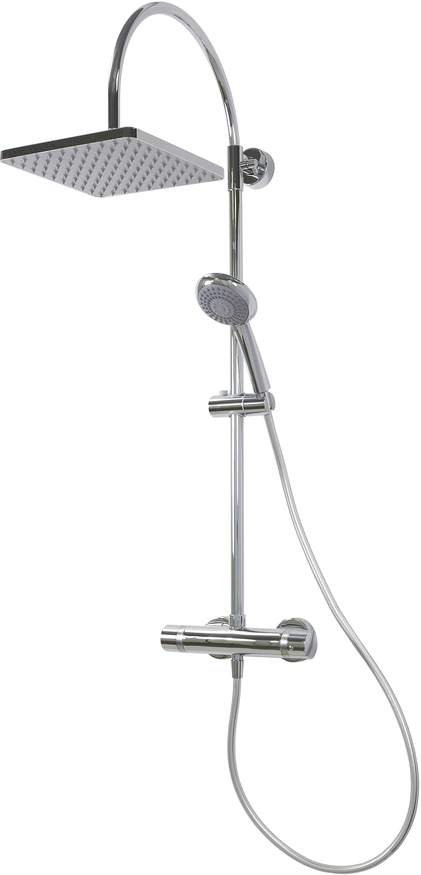 Breuer Duschsäule Aquamaxx 200 Thermostat Thermostat, verchromt, Kopfbrause eckig Breuer Duschsäule Aquamaxx 200 Thermostat Thermostat, verchromt, Kopfbrause eckig