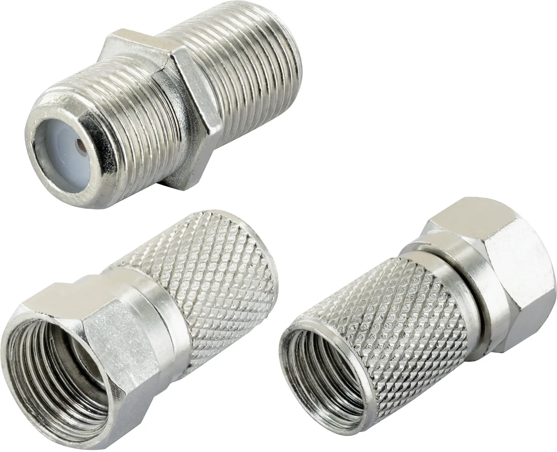 Schwaiger F-Stecker 3er Set Ø 8mm 2x F-Stecker, 1x F-Verbinder