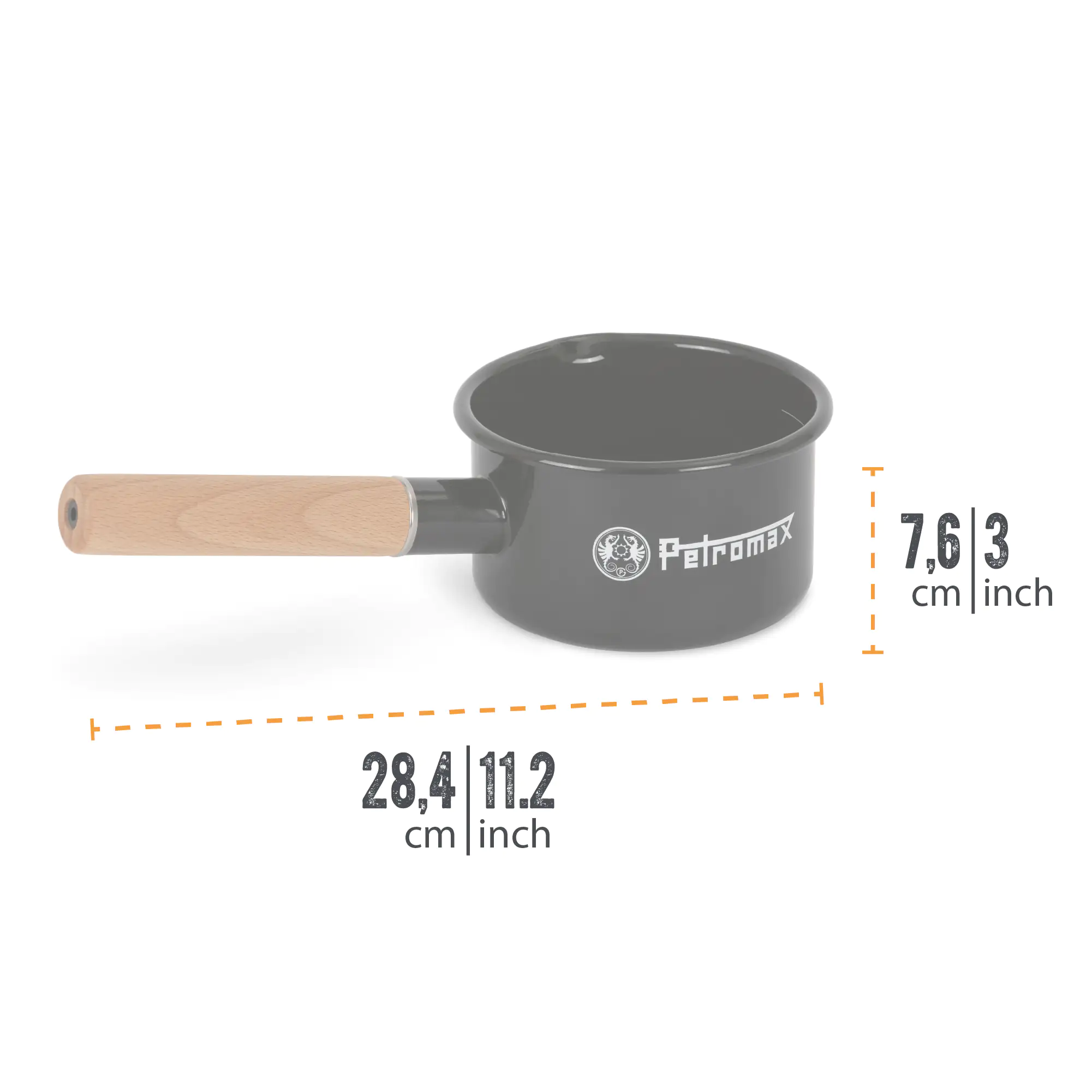 Petromax Stieltopf Emaille 0,5 Liter schwarz Petromax Stieltopf Emaille 0,5 Liter schwarz