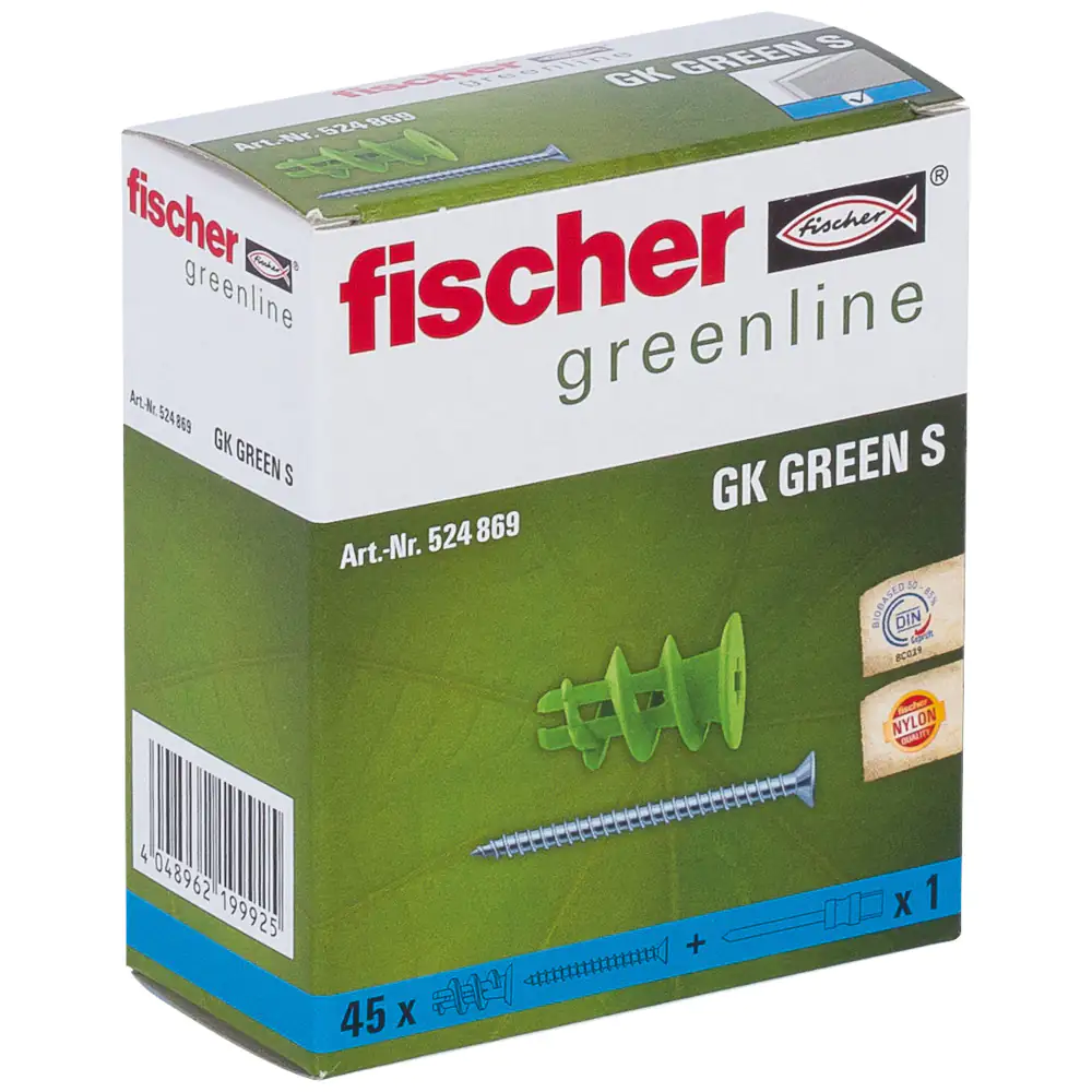 Fischer Gipskartondübel GK green 22 mm - 90 Stück Fischer Gipskartondübel GK green 22 mm - 90 Stück