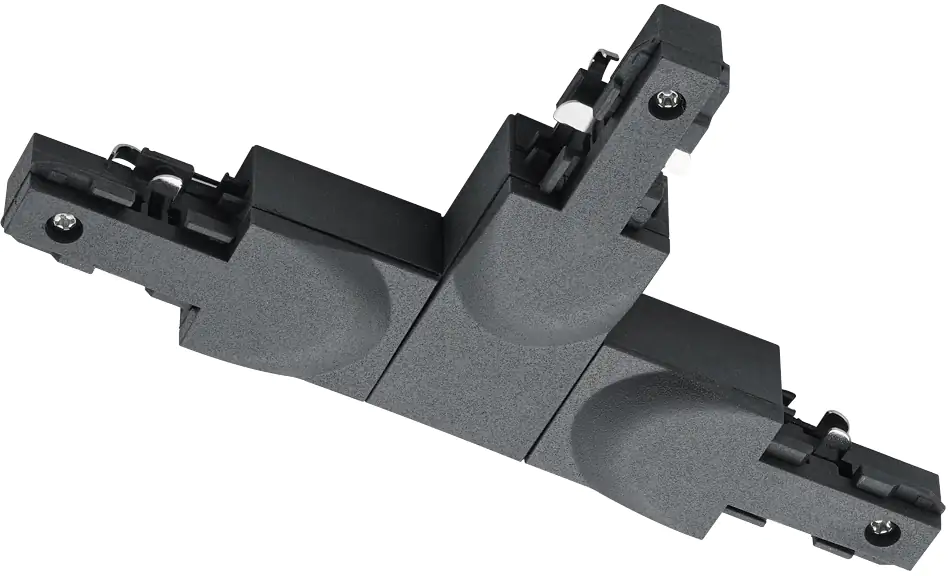 Trio Leuchten T-Verbinder DUOline schwarz matt Schutzleiter innen links