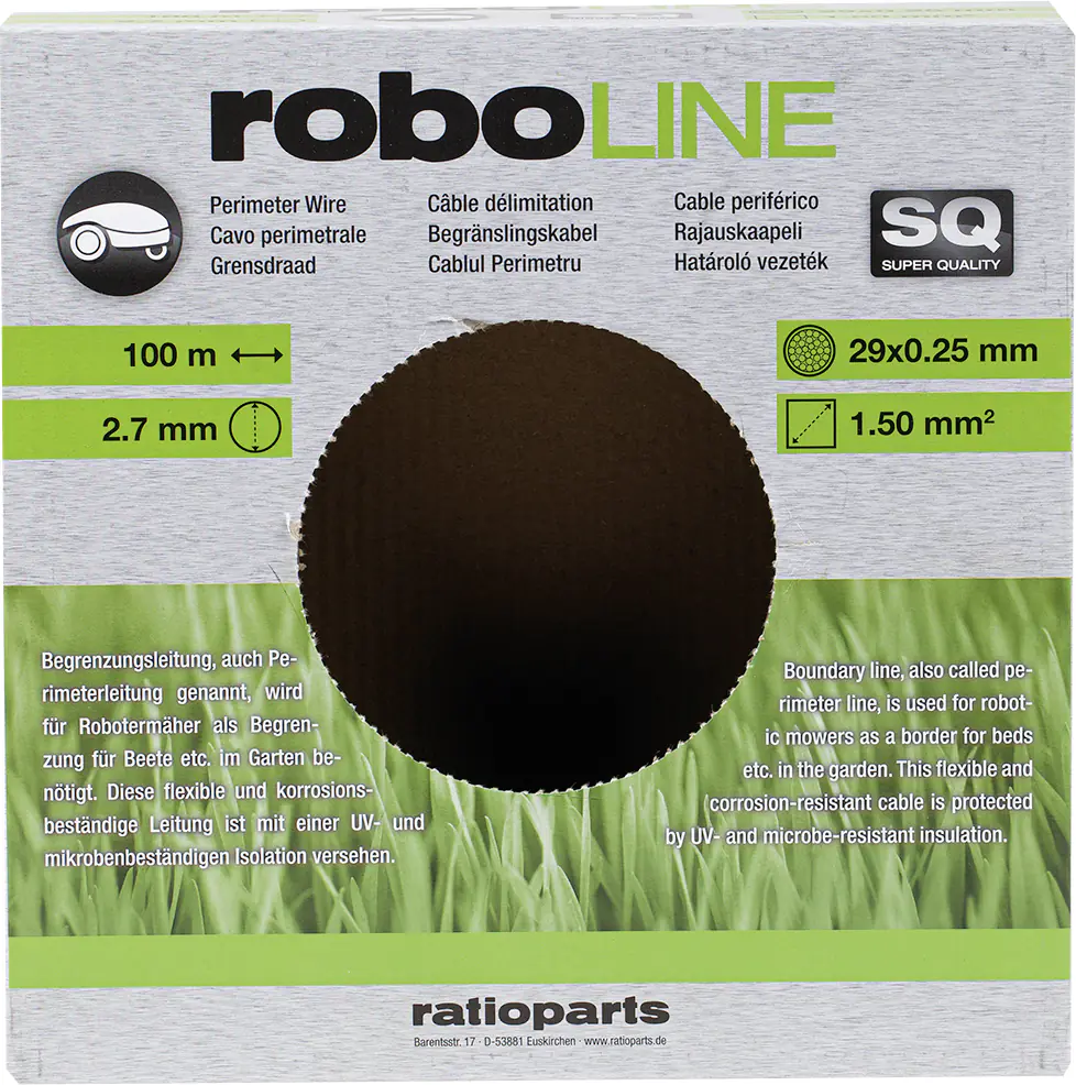ratioparts roboline Mähroboter Begrenzungskabel 100 m grün