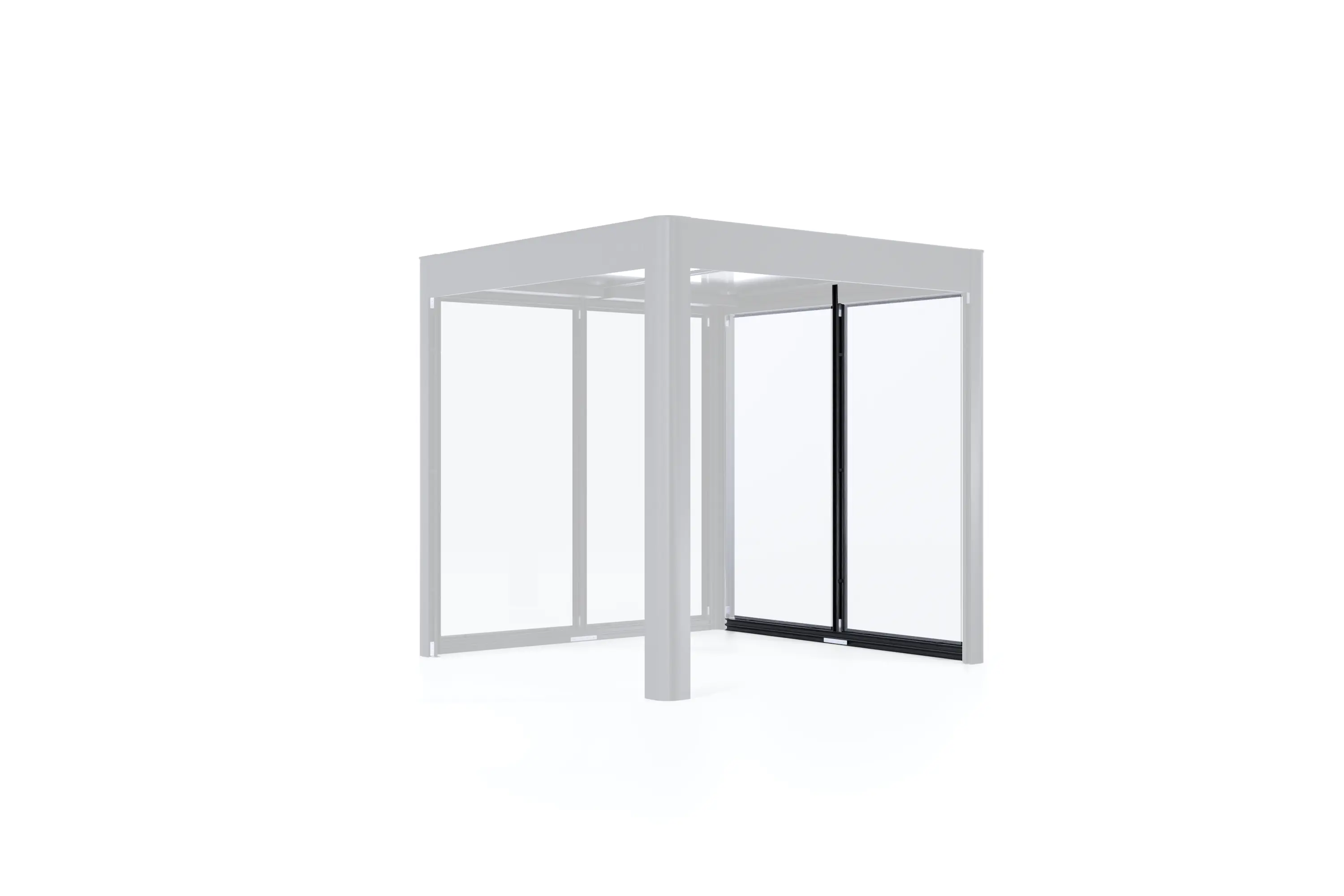 SunElements Wandelement für Gartenhaus SunCover mit Acrylglas 6 mm klar 2 m breit anthrazit-metallic