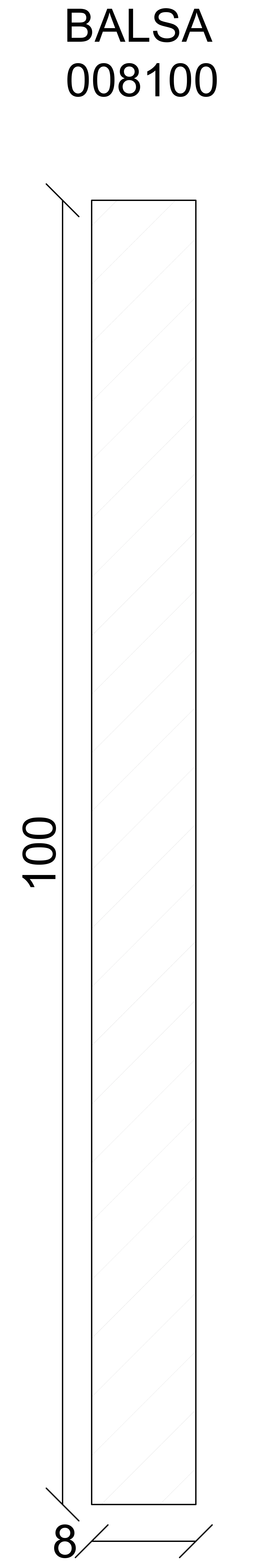 FN Neuhofer Balsa Brett 1000 x 8 x 100 mm