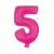 Folienballon Zahl 5 neon pink 85 cm 