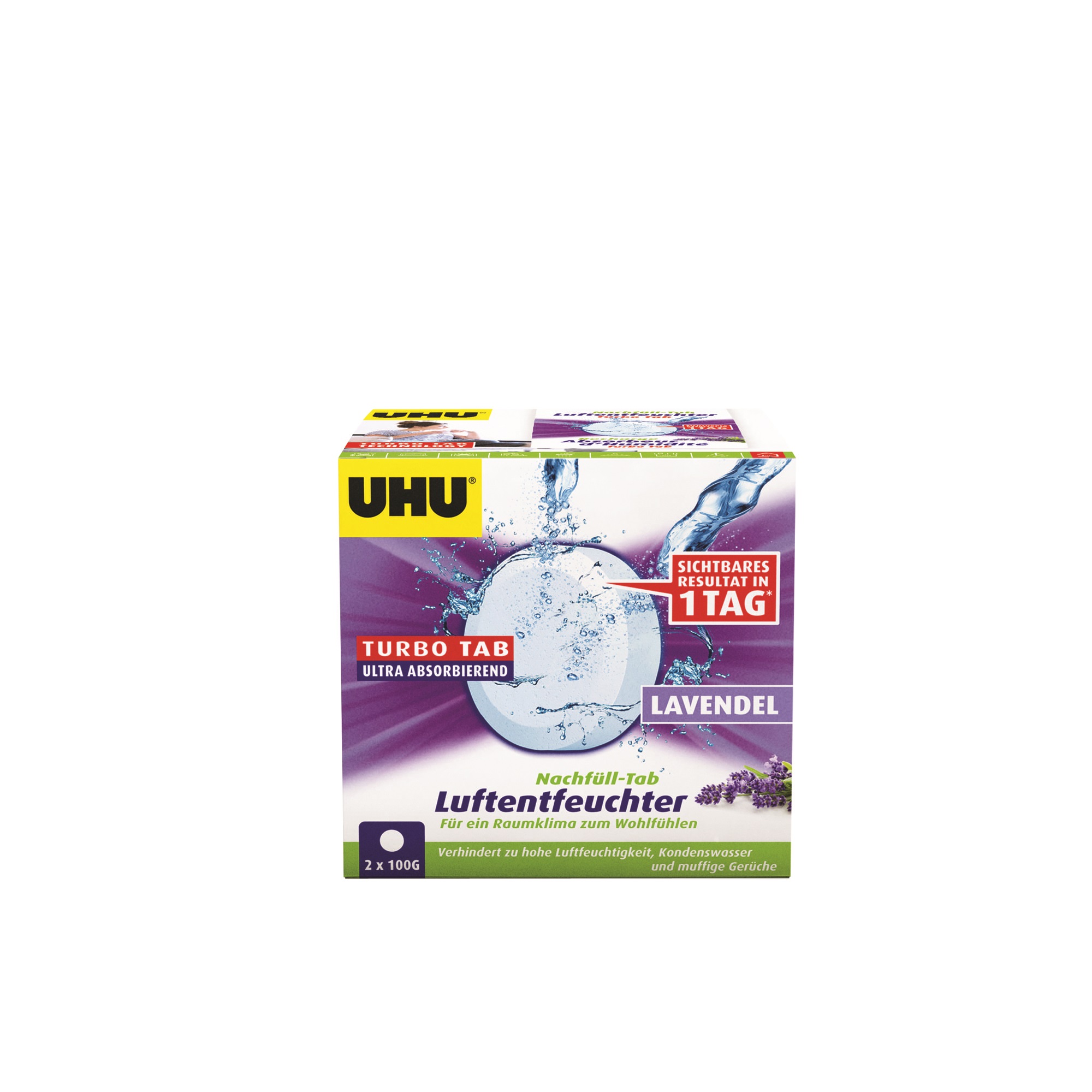 UHU Luftentfeuchter Nachfülltabs Lavendel, 2 x 100 g