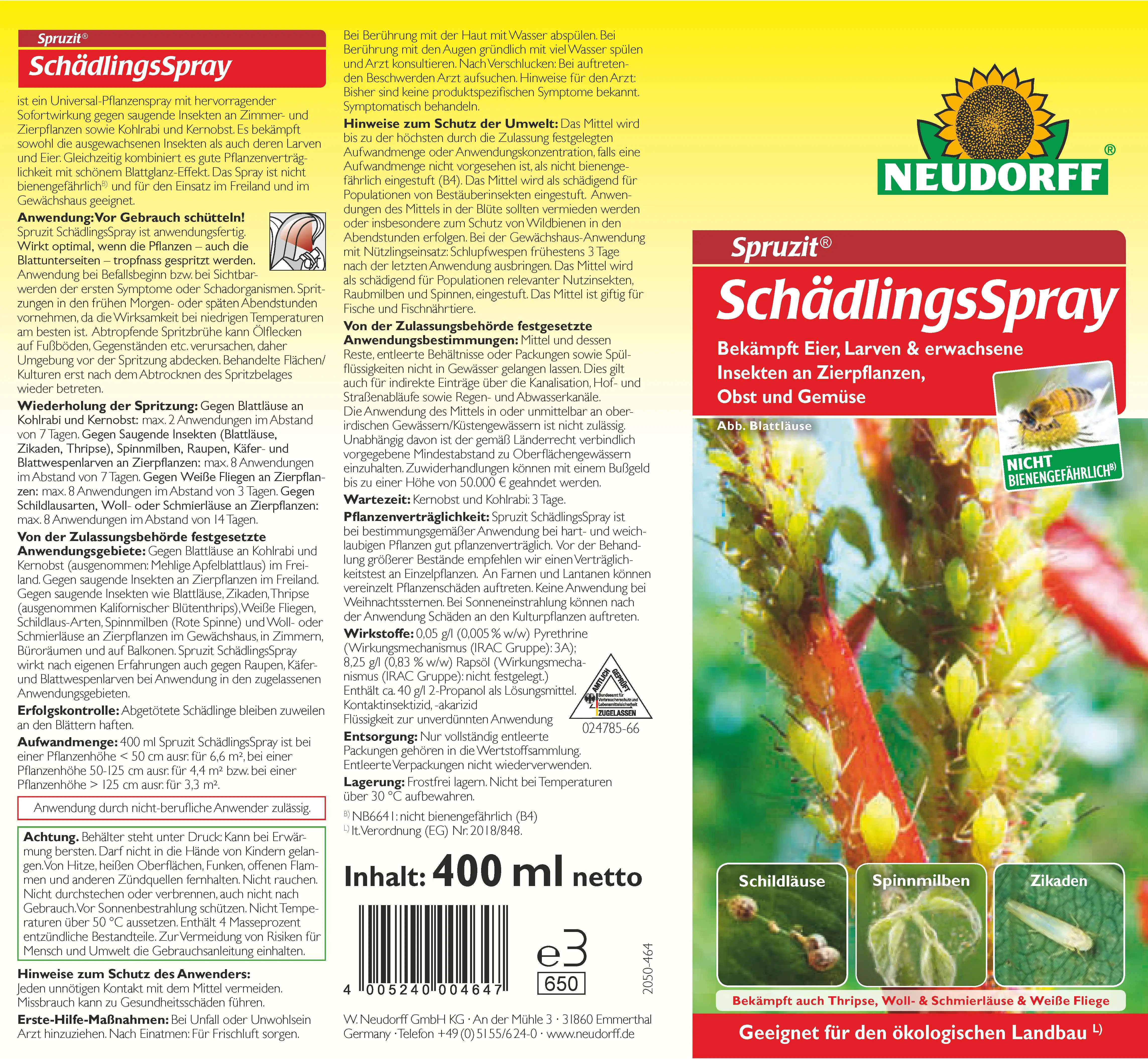 Spruzit Schädlingsspray 400 ml