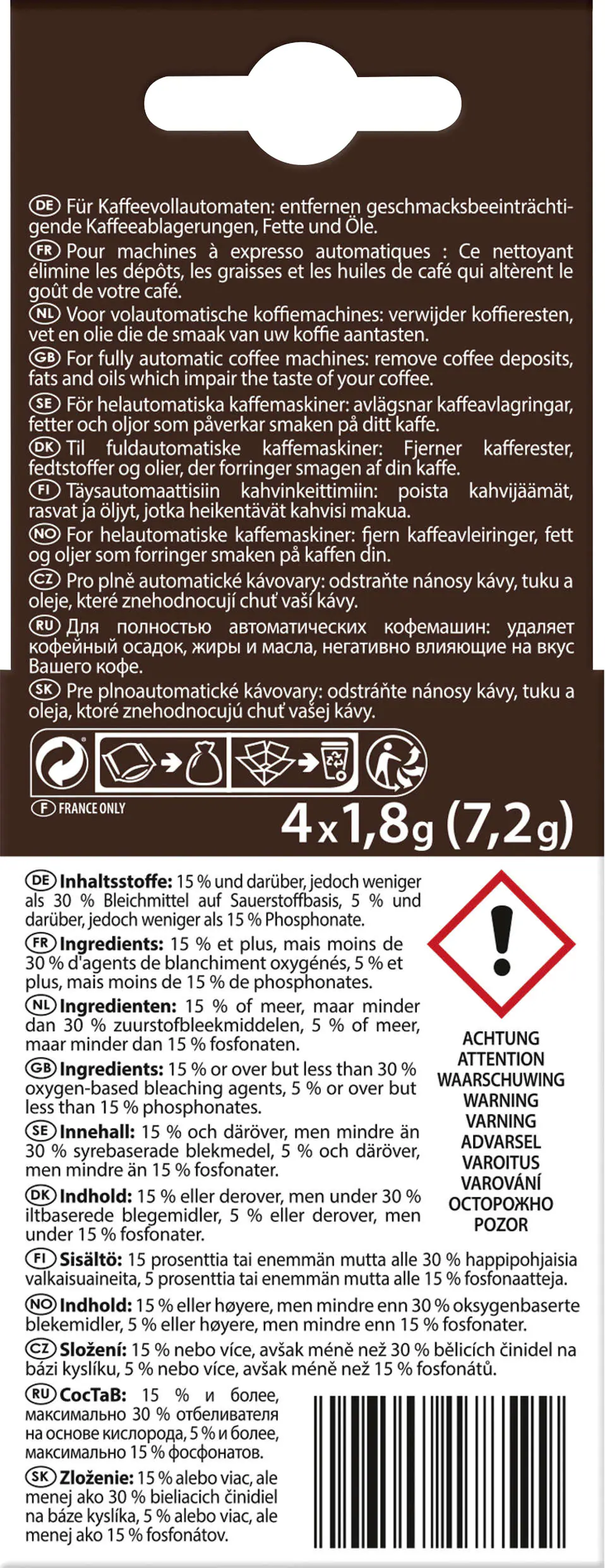 Melitta Perfect Clean Espresso 4 Reinigungstabletten für Kaffeemaschinen