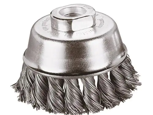 Wolfcraft Topfdrahtbürste gezopft für Winkelschleifer