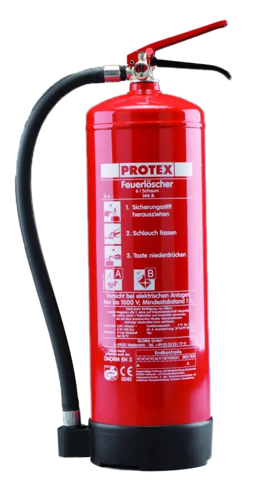 Protex Feuerlöscher SDE 6 Schaum Löschmittel Protex Feuerlöscher SDE 6 Schaum Löschmittel