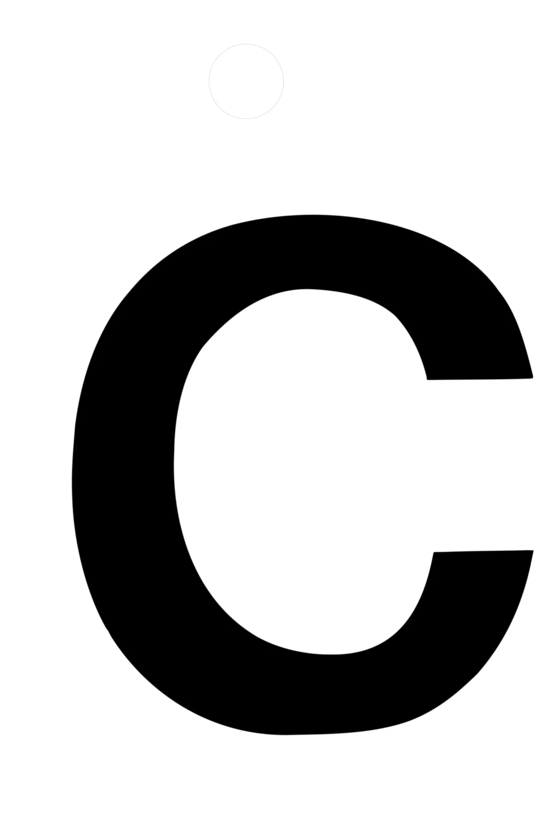 Conmetall Aufkleber Buchstabe C PVC 3,5 x 3,5 cm schwarz