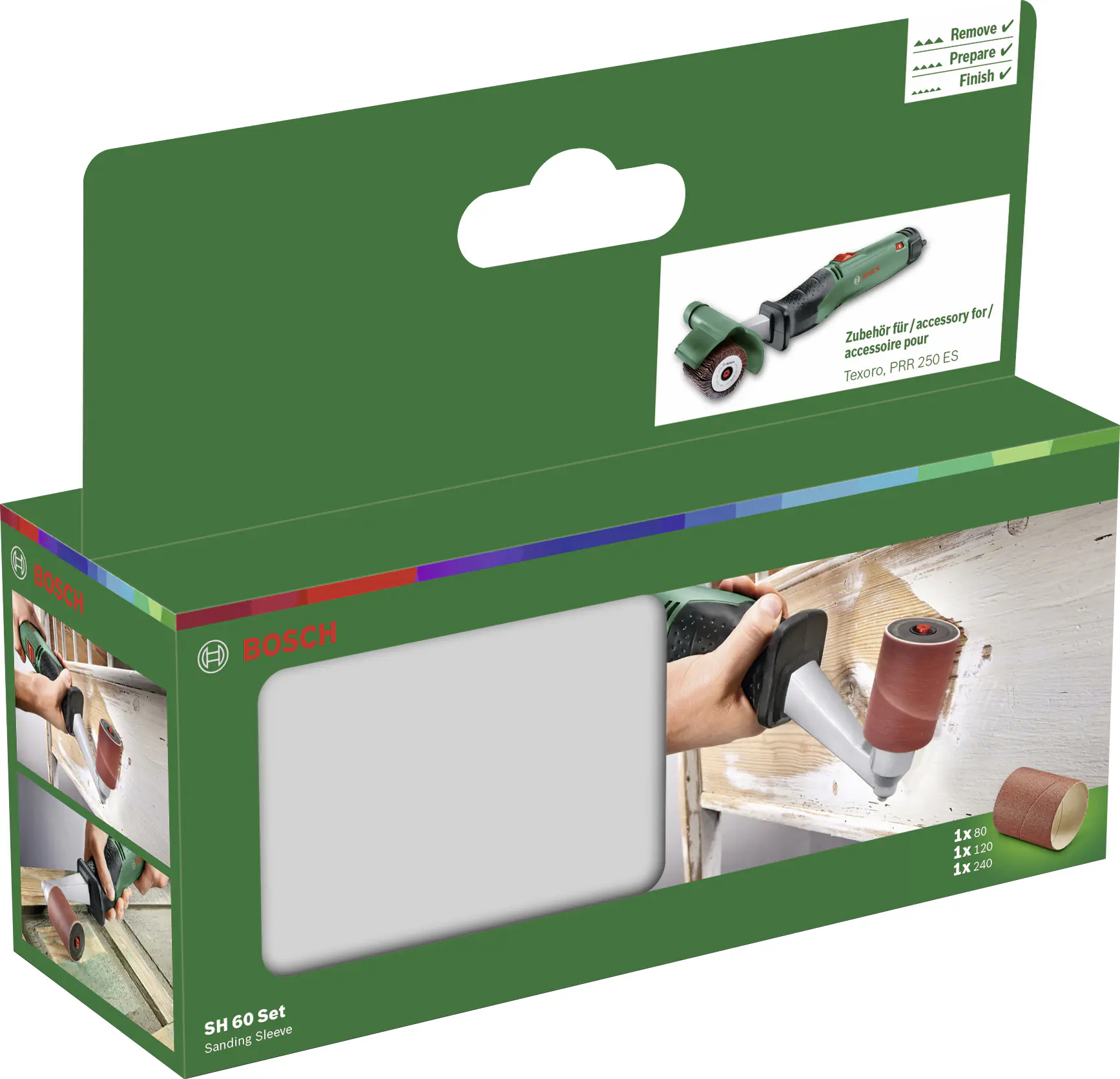 Bosch Schleifhülse K80/120/240, zu PRR 250 ES, zu Texoro Bosch Schleifhülse K80/120/240, zu PRR 250 ES, zu Texoro