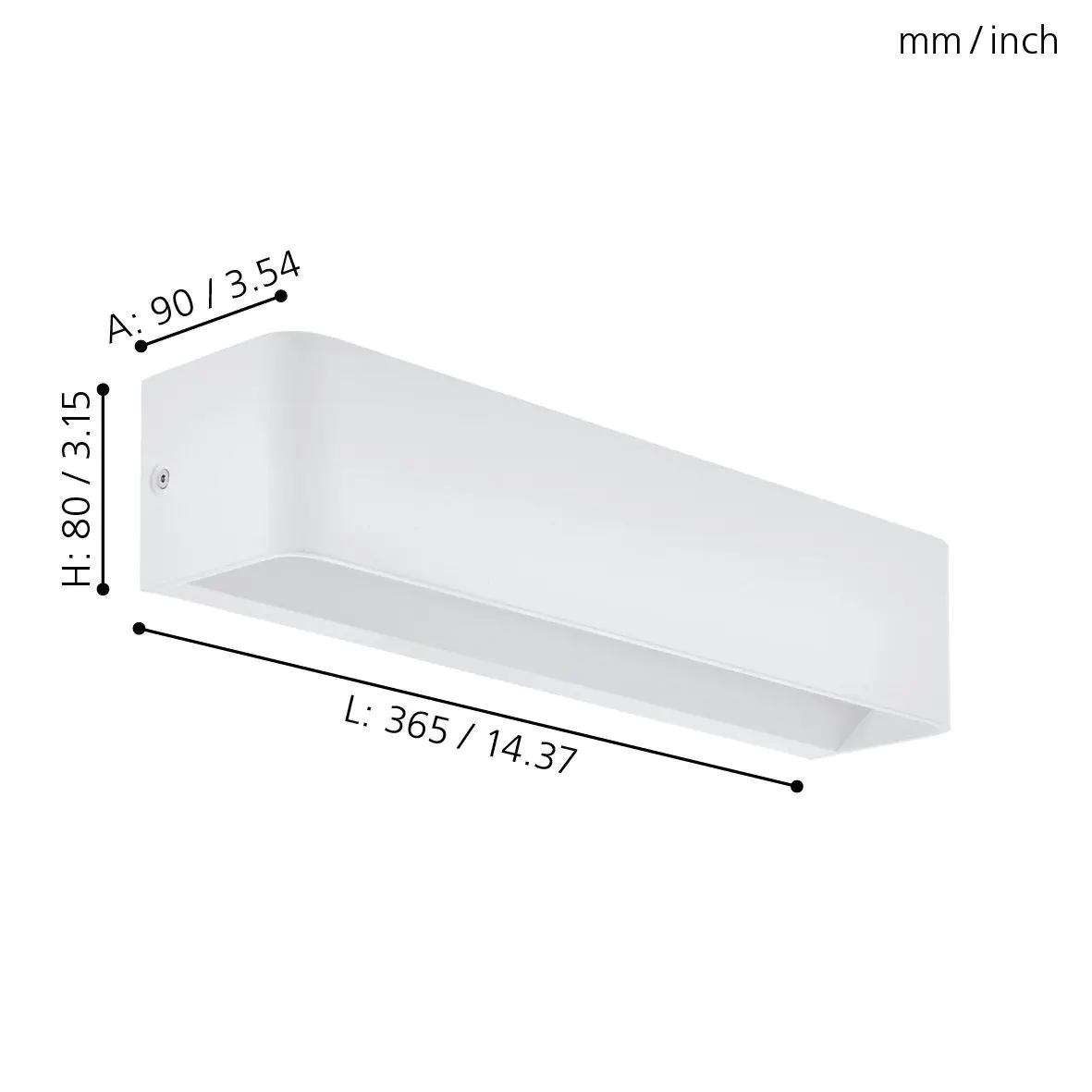 Eglo LED Wandleuchte Sania 4 weiß 36,5 x 8 cm Up & Down warmweiß Eglo LED Wandleuchte Sania 4 weiß 36,5 x 8 cm Up & Down warmweiß