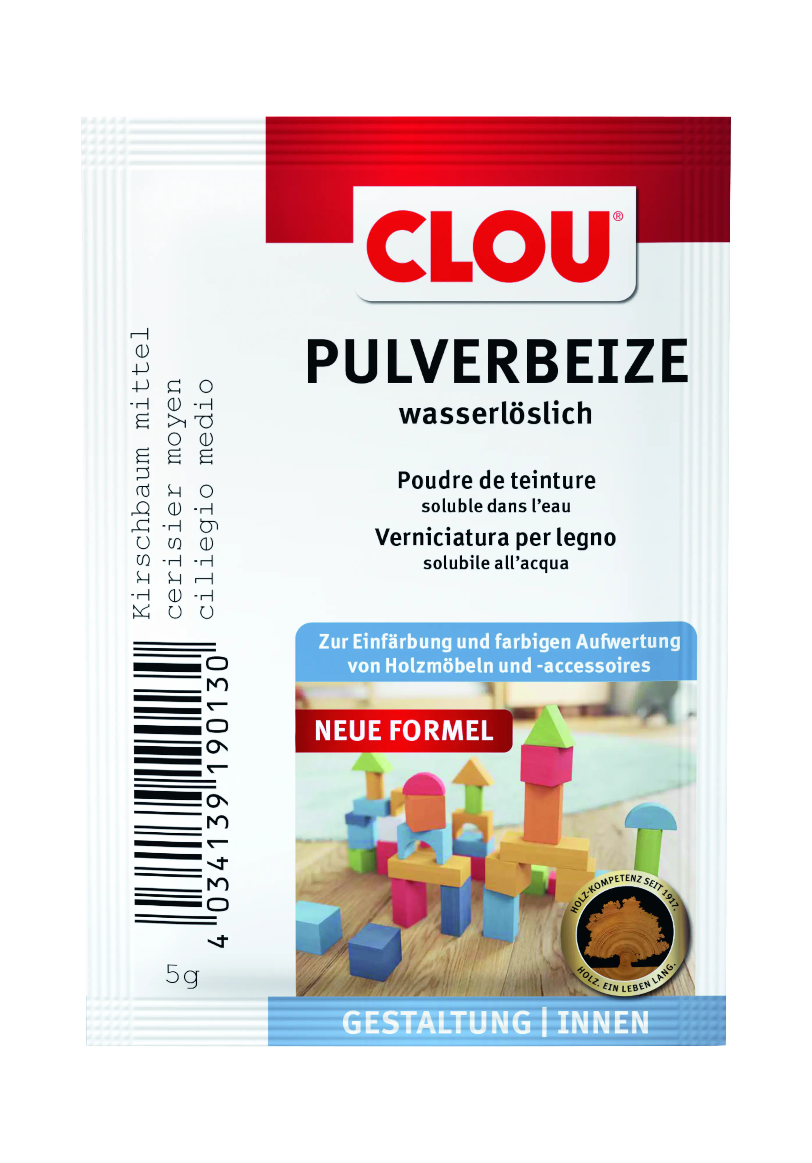 Clou Holzbeize 5 g kirschbaum mittel
