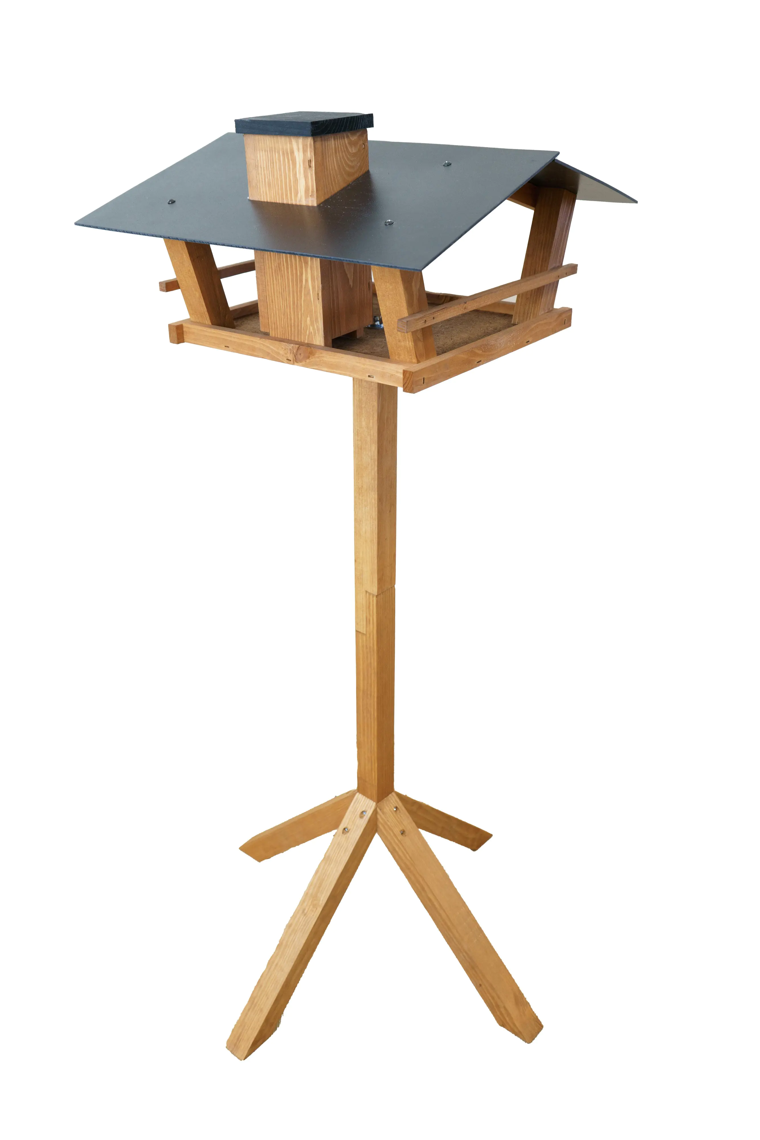 Vogelhaus Villa Emilia grau mit Ständer 39 x 19 x 108 cm