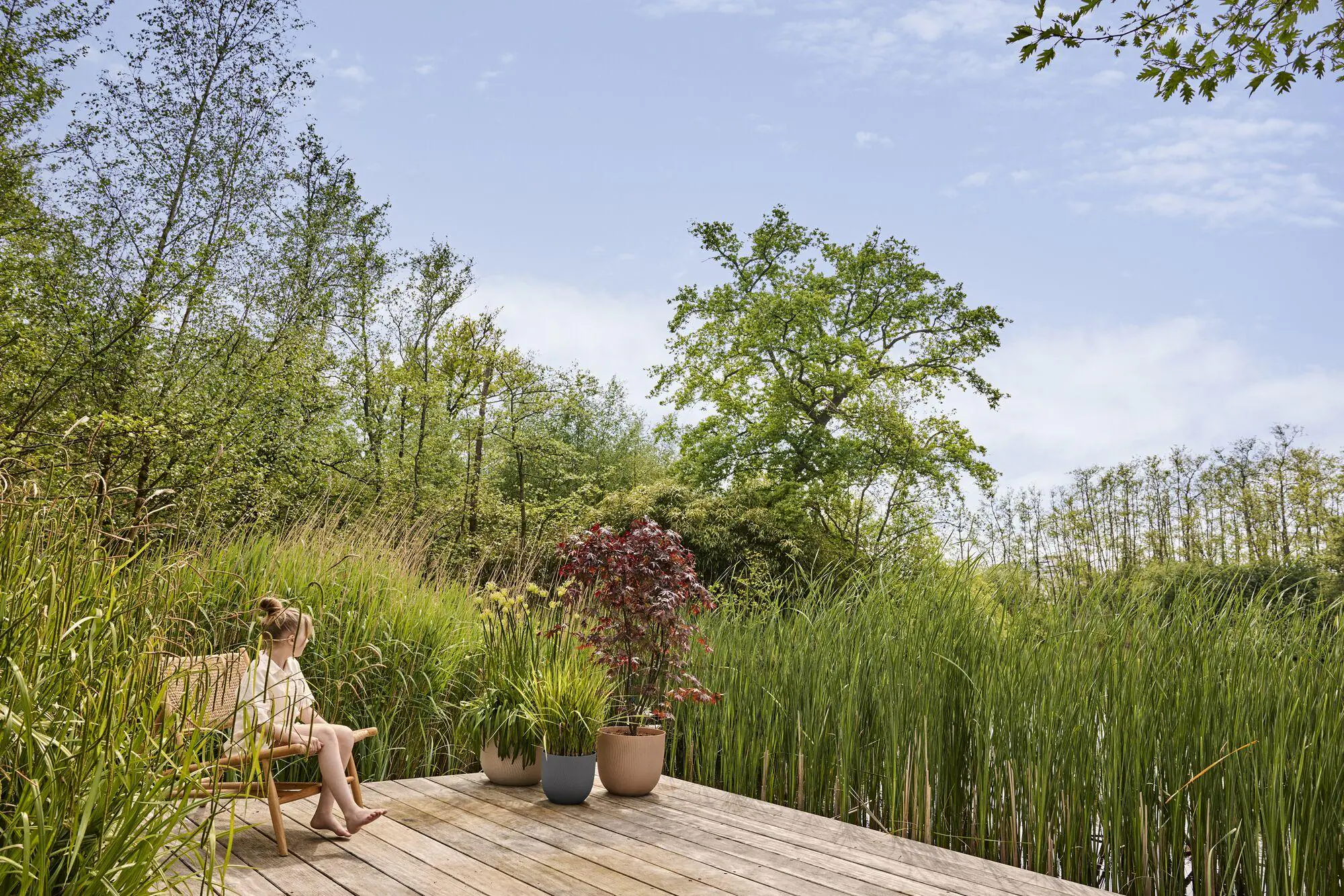 Elho Übertopf Sereh Kunststoff Ø 25 x 21 cm anthrazit