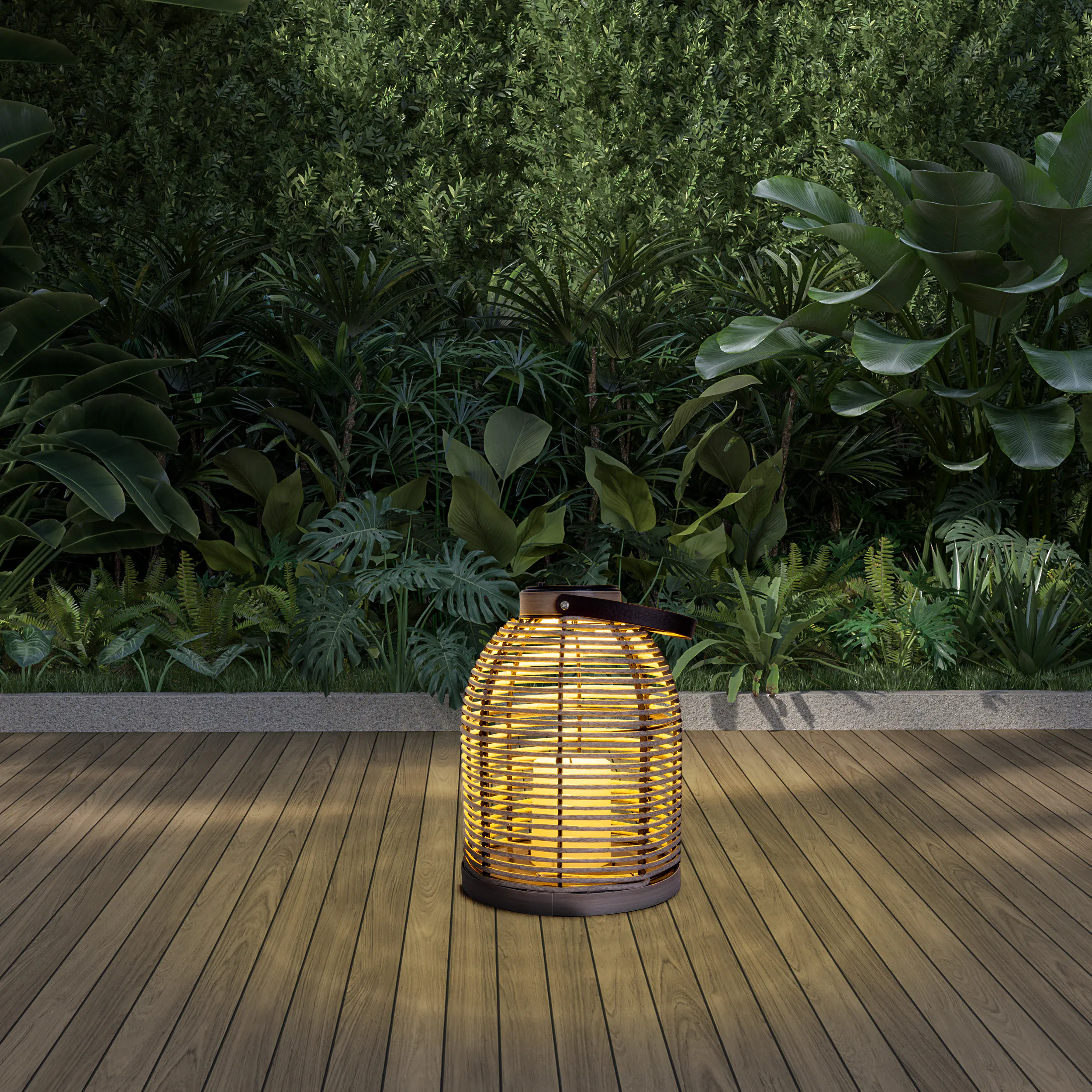 Näve Solar-Gartenleuchte LED mit Aufhängung Korbinian Ø 21 x 29 cm grau