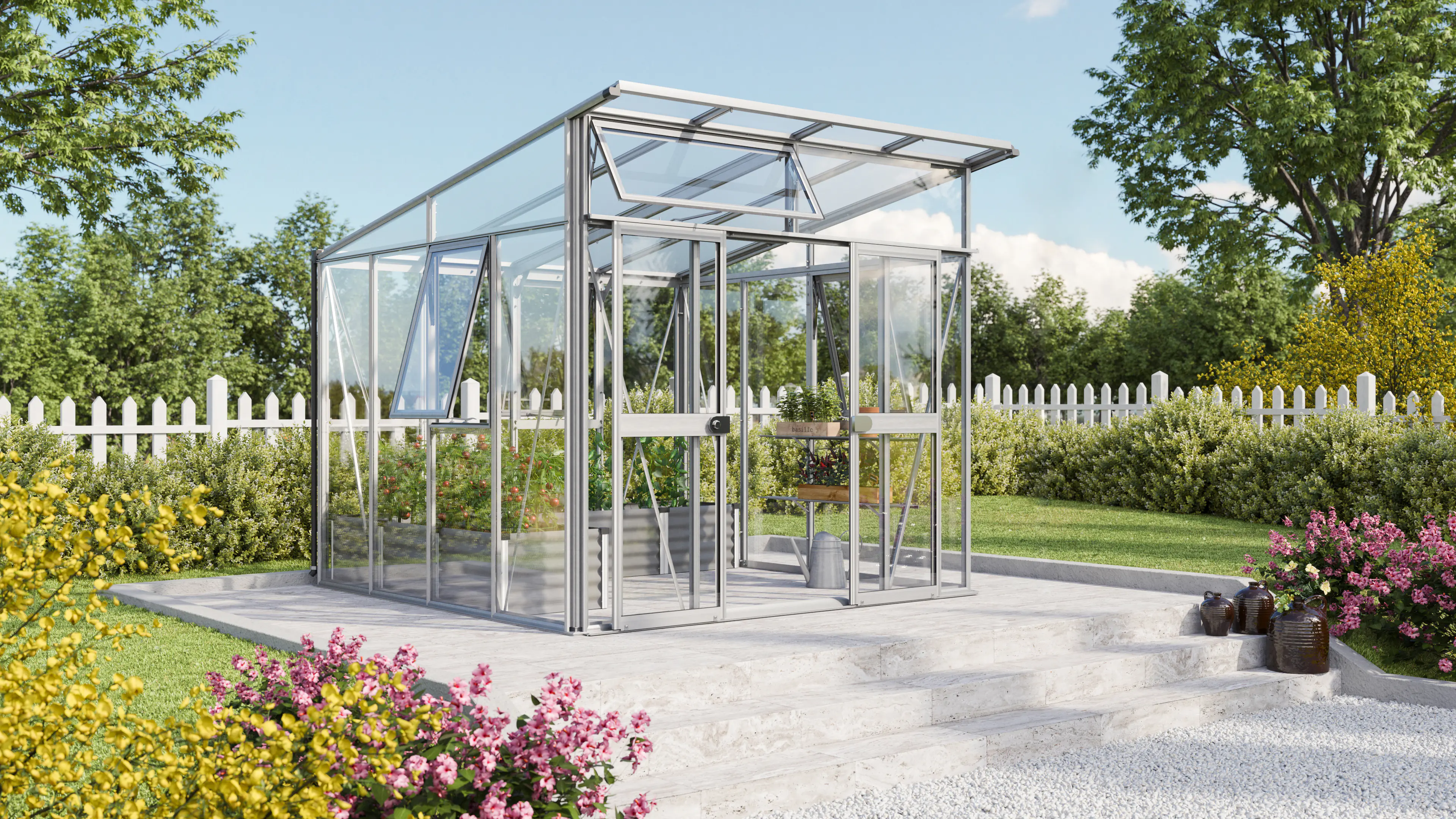 Vitavia Gewächshaus Aura 7800 275 x 270 cm 3 mm Sicherheitsglas 10 mm HKP