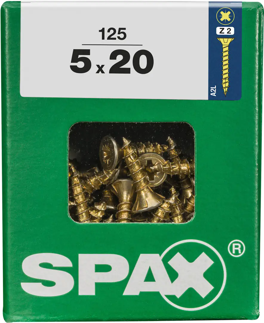 Spax Universalschrauben 5.0 x 20 mm PZ 2 - 125 Stk.