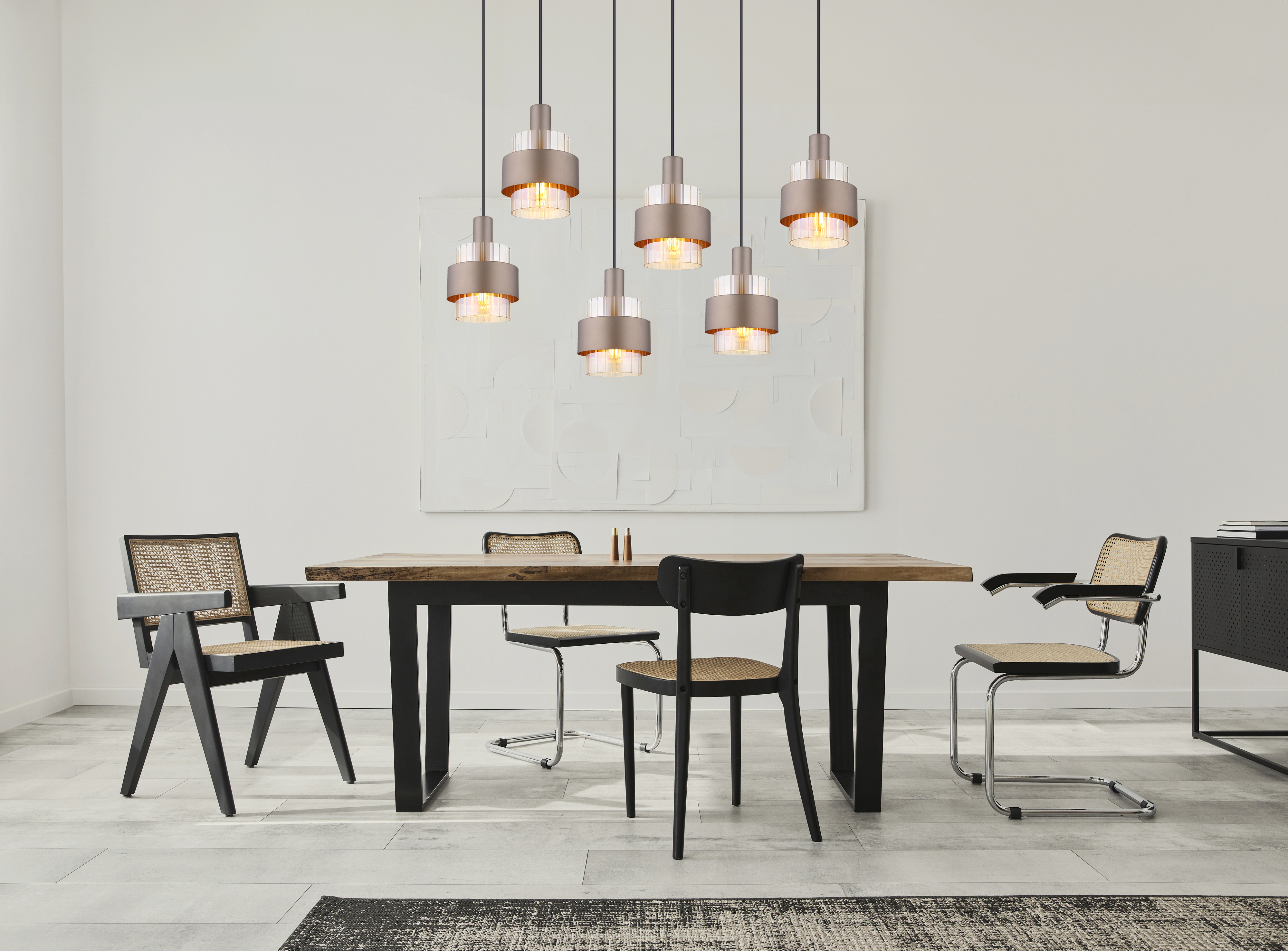 Globo Hängeleuchte Milley 96 x 34,5 cm bronze matt