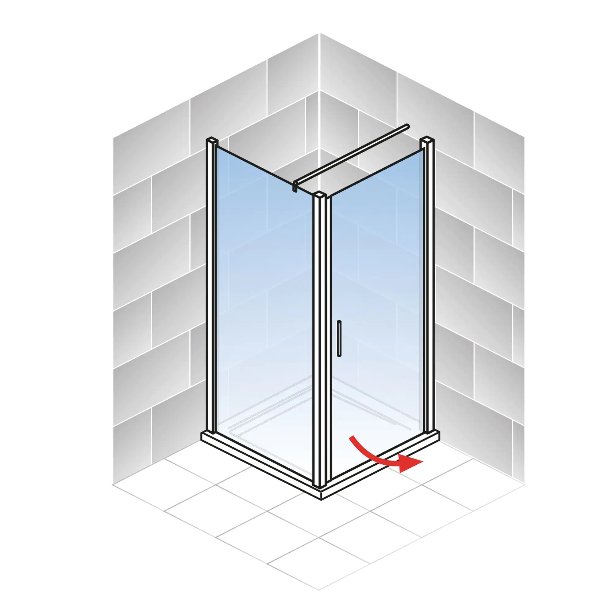 Schulte Drehtür Seitenwand 90 x 90 cm Toura Schulte Drehtür Seitenwand 90 x 90 cm Toura