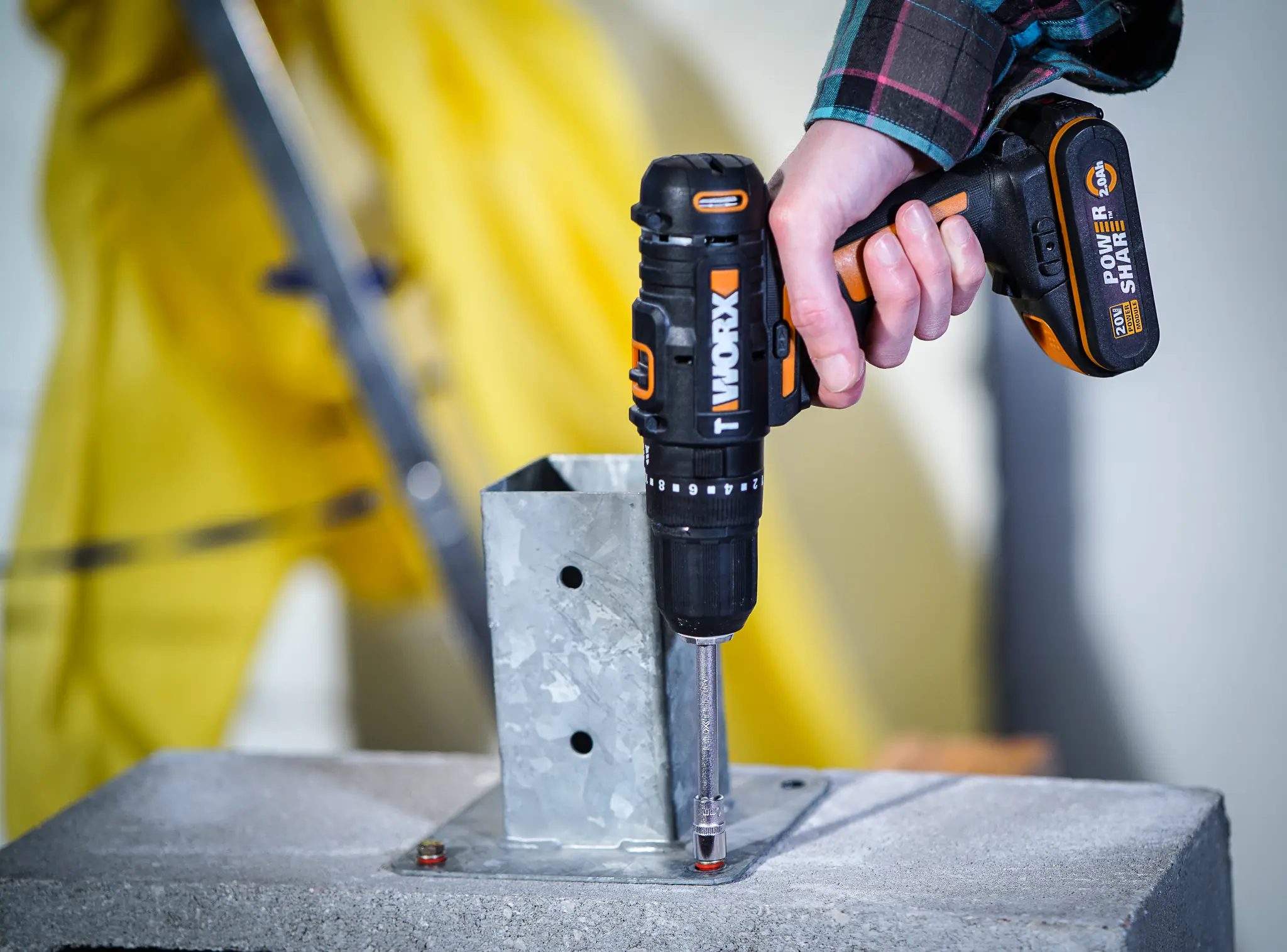 Worx Akku-Bohrschrauber WX100 20 V inkl. Akku Ladegerät & Tasche