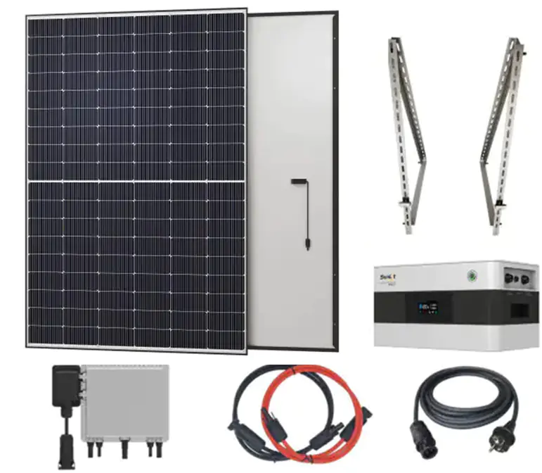 Sunlit 860 Watt Easy Switch Balkonkraftwerk-Set inklusive Speicher 2150 wh 