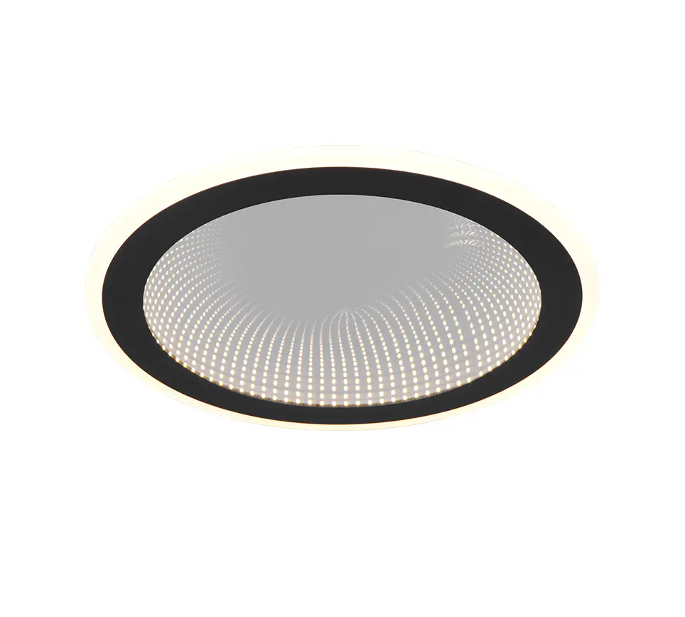 Reality LED Deckenleuchte Glace 21,5W schwarz Metall warmweiß-kaltweiß