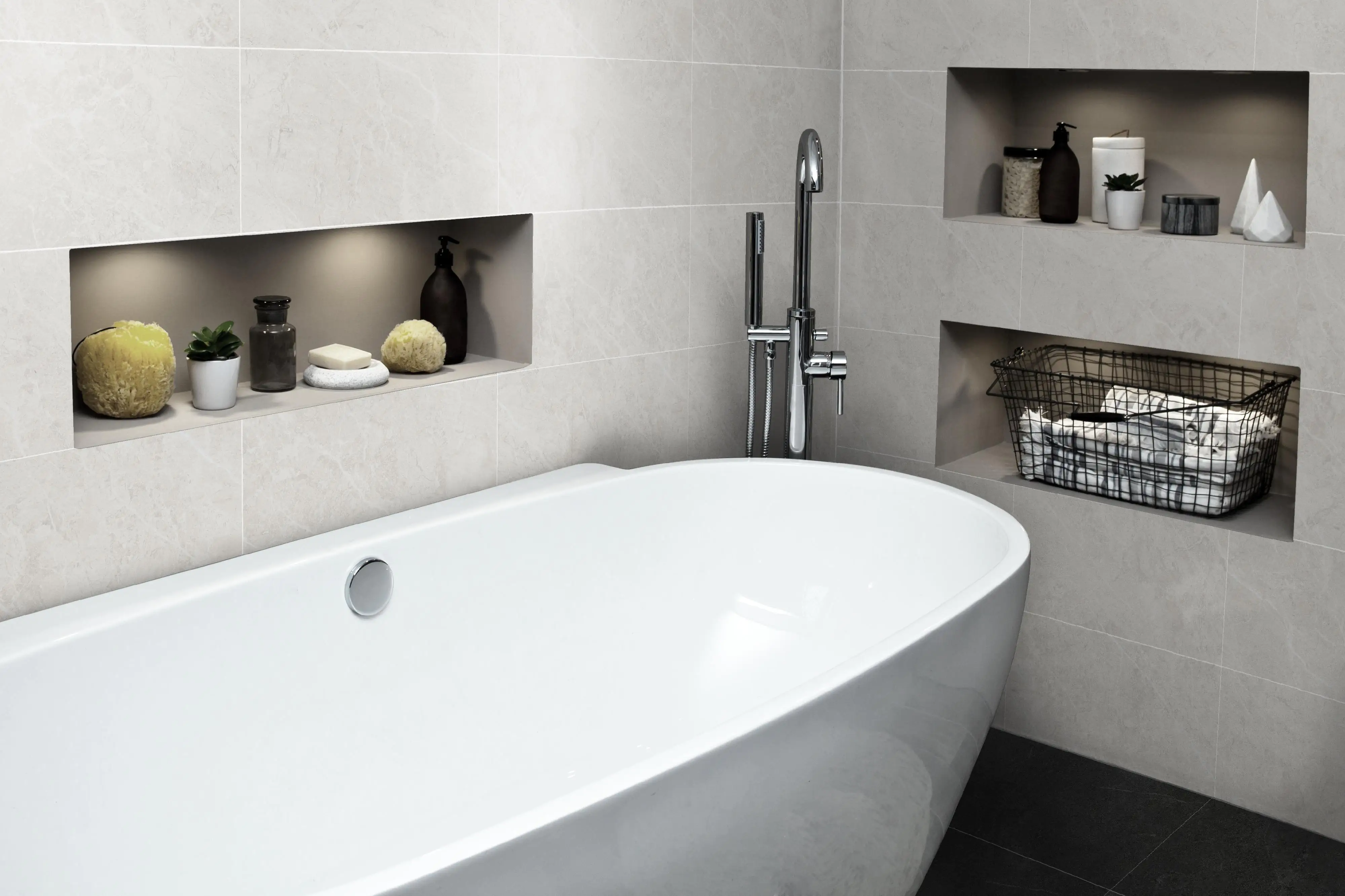 Wandfliese Alegra 30 x 60 weiß glanz