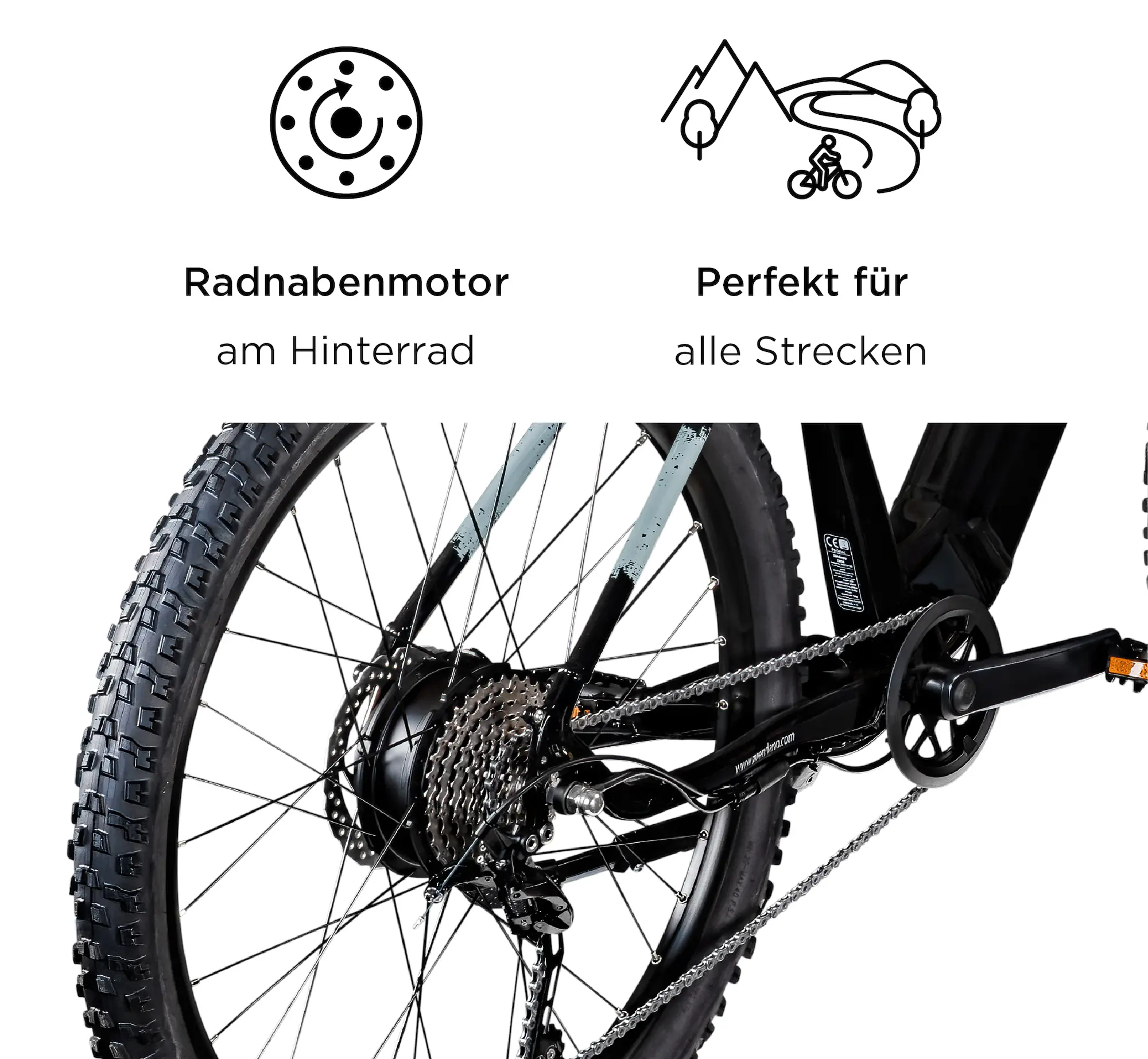 Zündapp E-Bike Z808 MTB 27,5 Zoll 10-Gang 550 Wh schwarz grau
