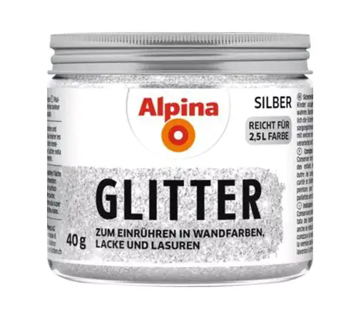Alpina Kreativ Glitter Silber 40g