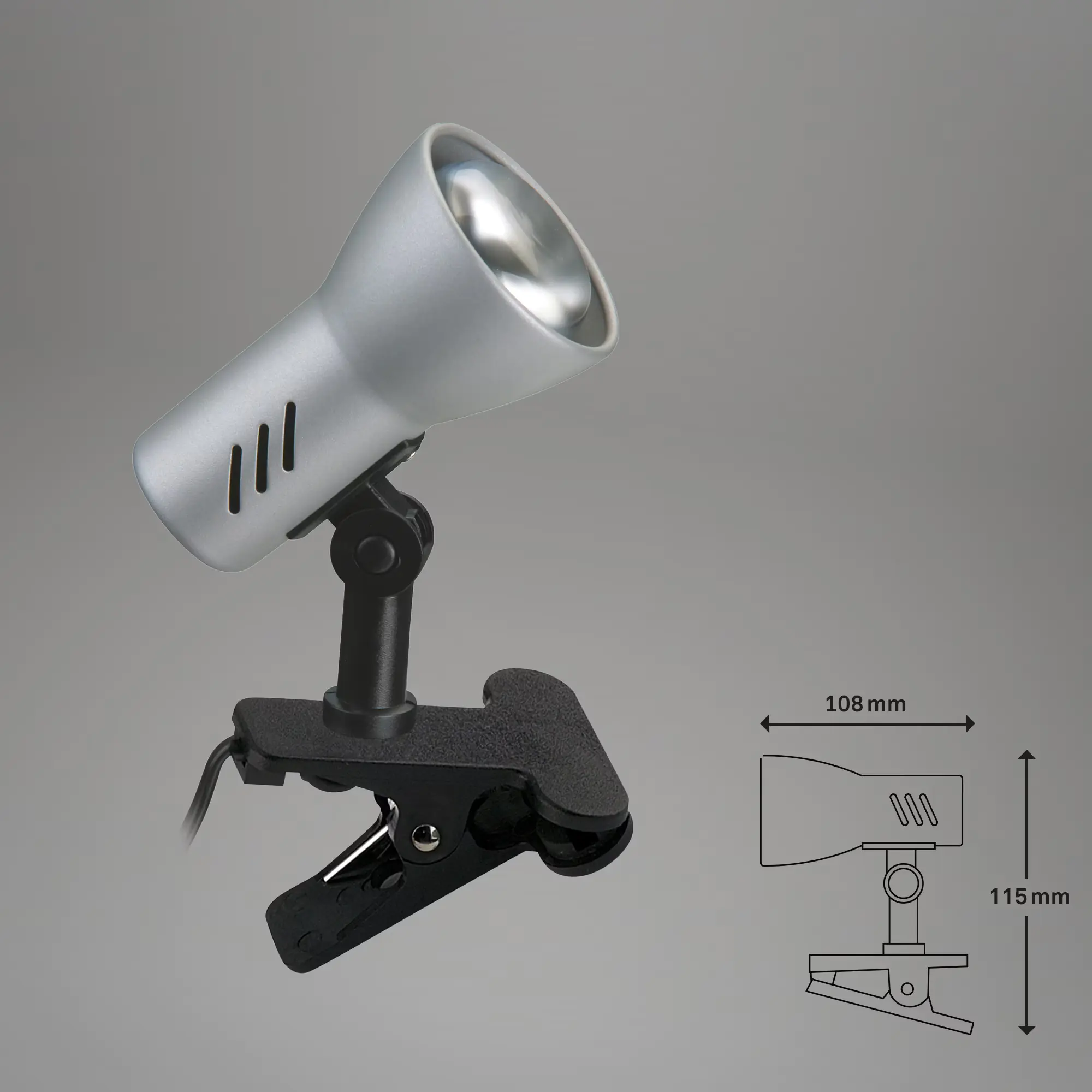 Briloner Klemmleuchte Lock 11,5 x 6,5 cm E14