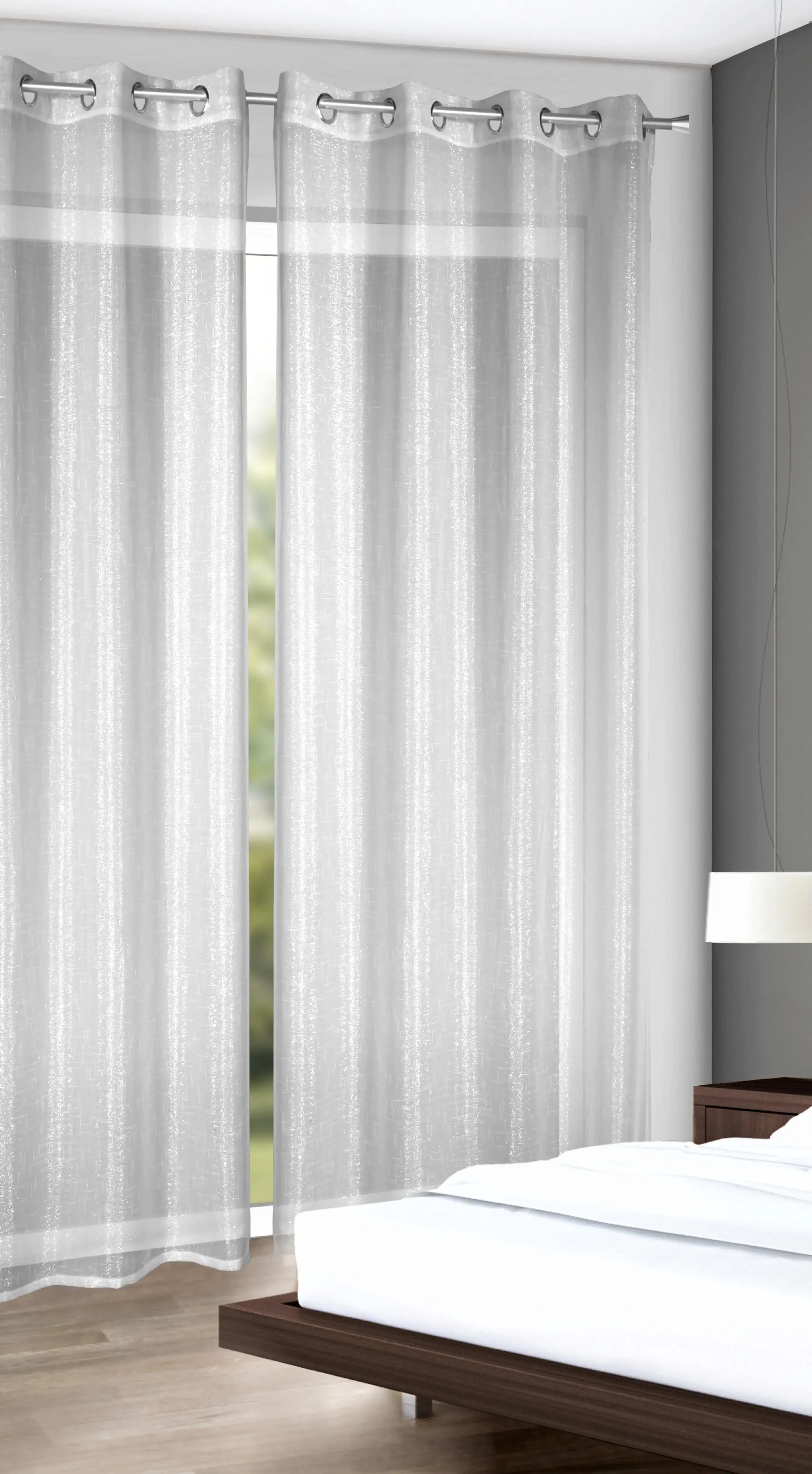 Neusser Collection Ösenschal Inka weiß, 135 x 245 cm