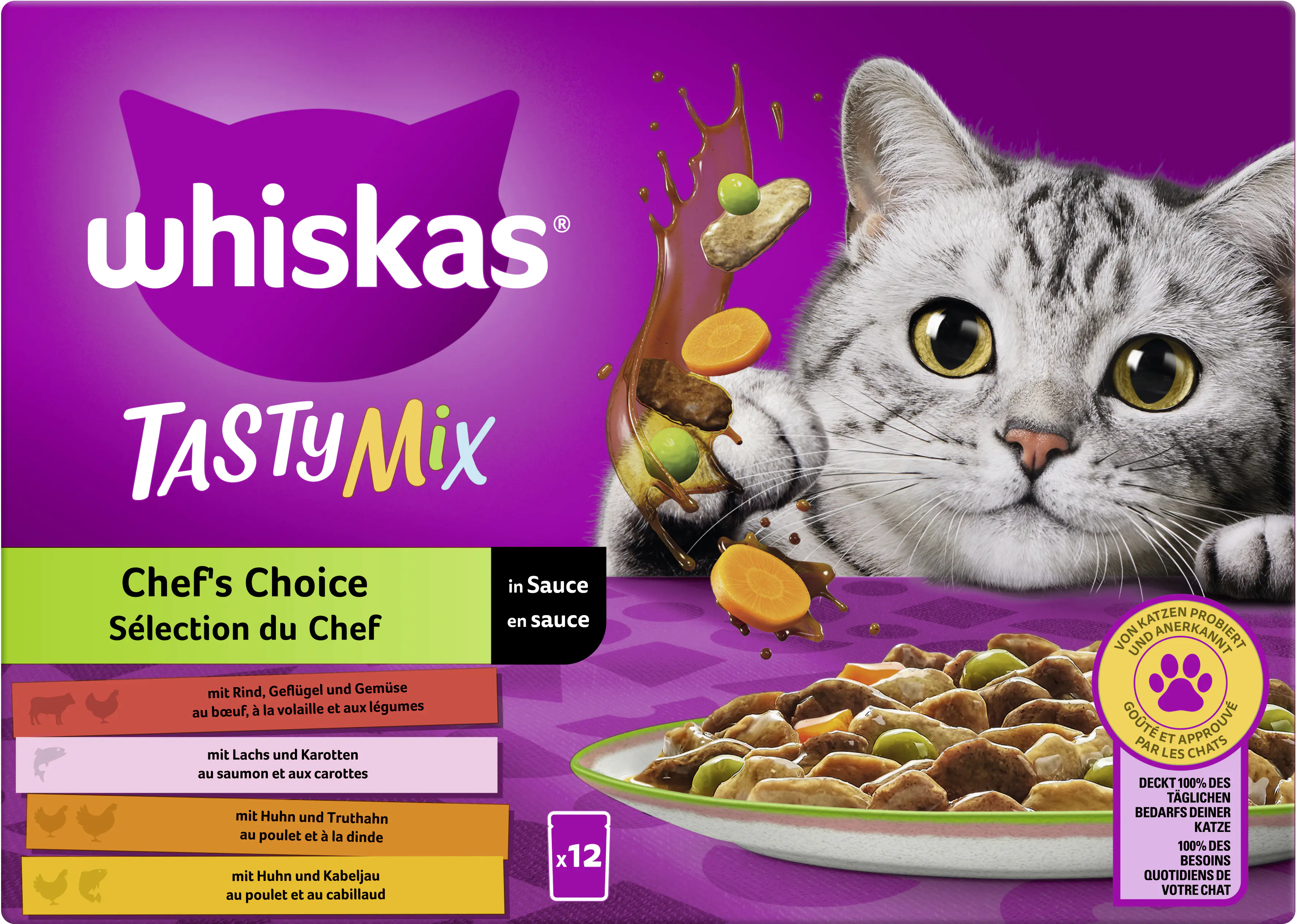 Whiskas Multipack Chefs Choice Tasty Mix Katzenfutter 12 x 85 g Whiskas Multipack Chefs Choice Tasty Mix Katzenfutter 12 x 85 g