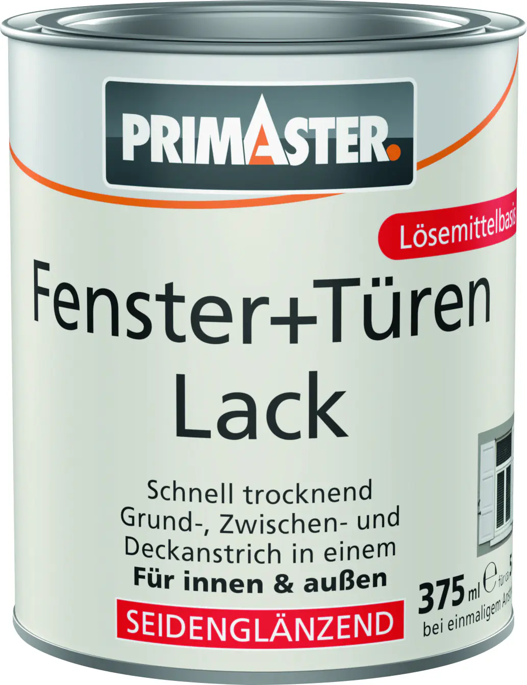 Primaster Fenster + Türenlack 375 ml weiß seidenmatt Primaster Fenster + Türenlack 375 ml weiß seidenmatt