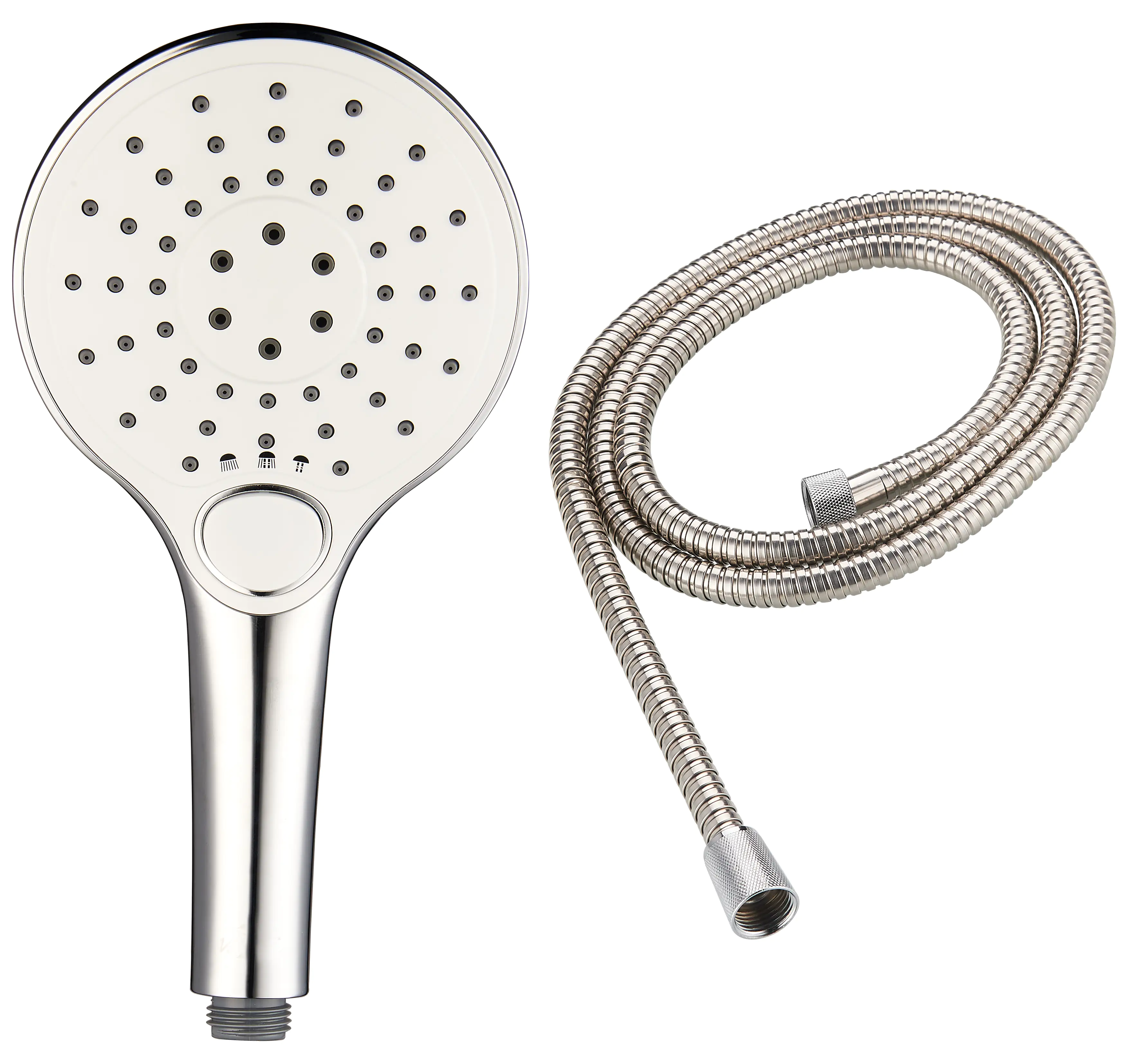 Primaster Handbrause-Set 3 Strahlarten Scalea chrom-weiß mit Brauseschlauch 1,75 m Primaster Handbrause-Set 3 Strahlarten Scalea chrom-weiß mit Brauseschlauch 1,75 m