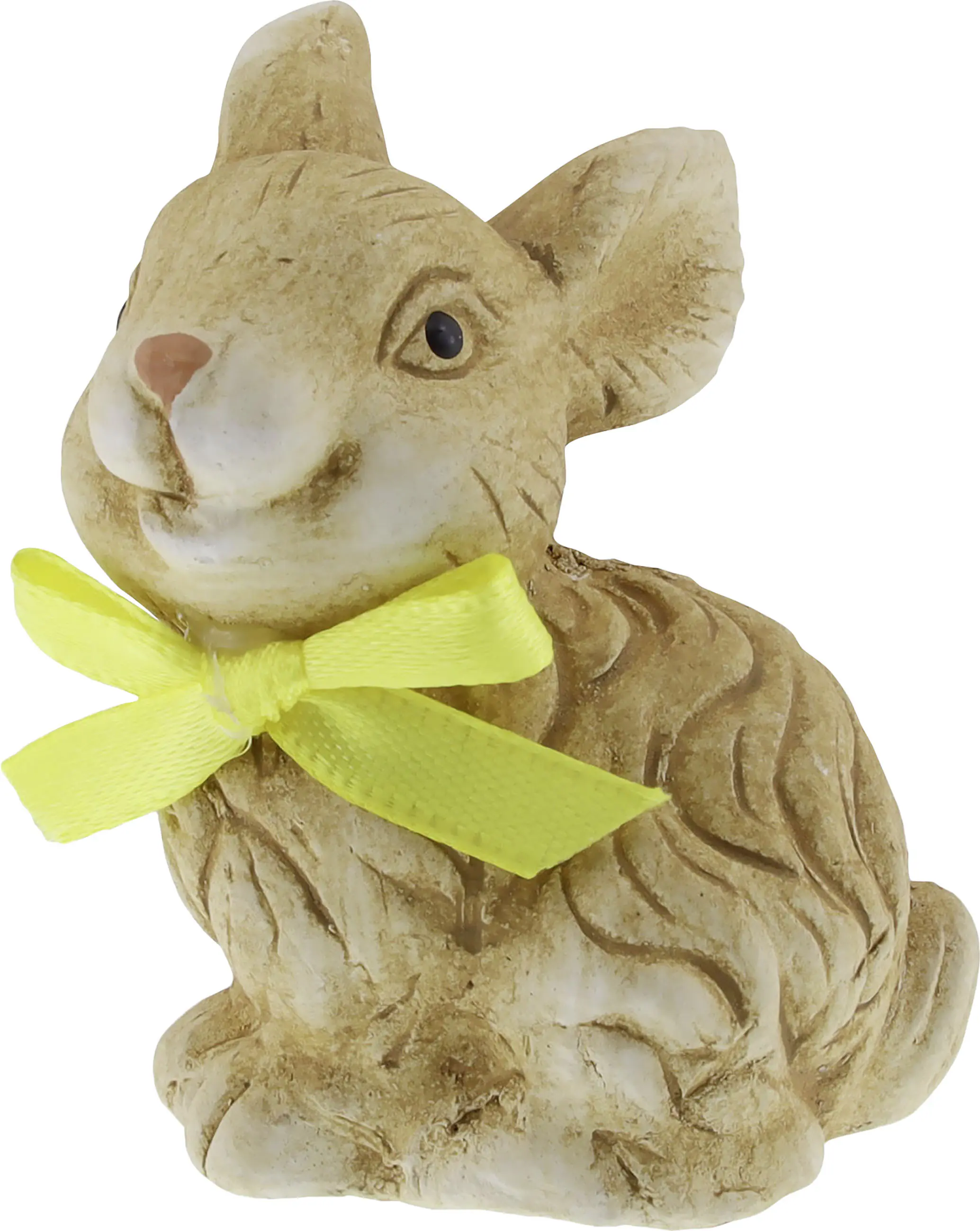 Osterhase Keramik 5 x 4,5 cm braun gelb