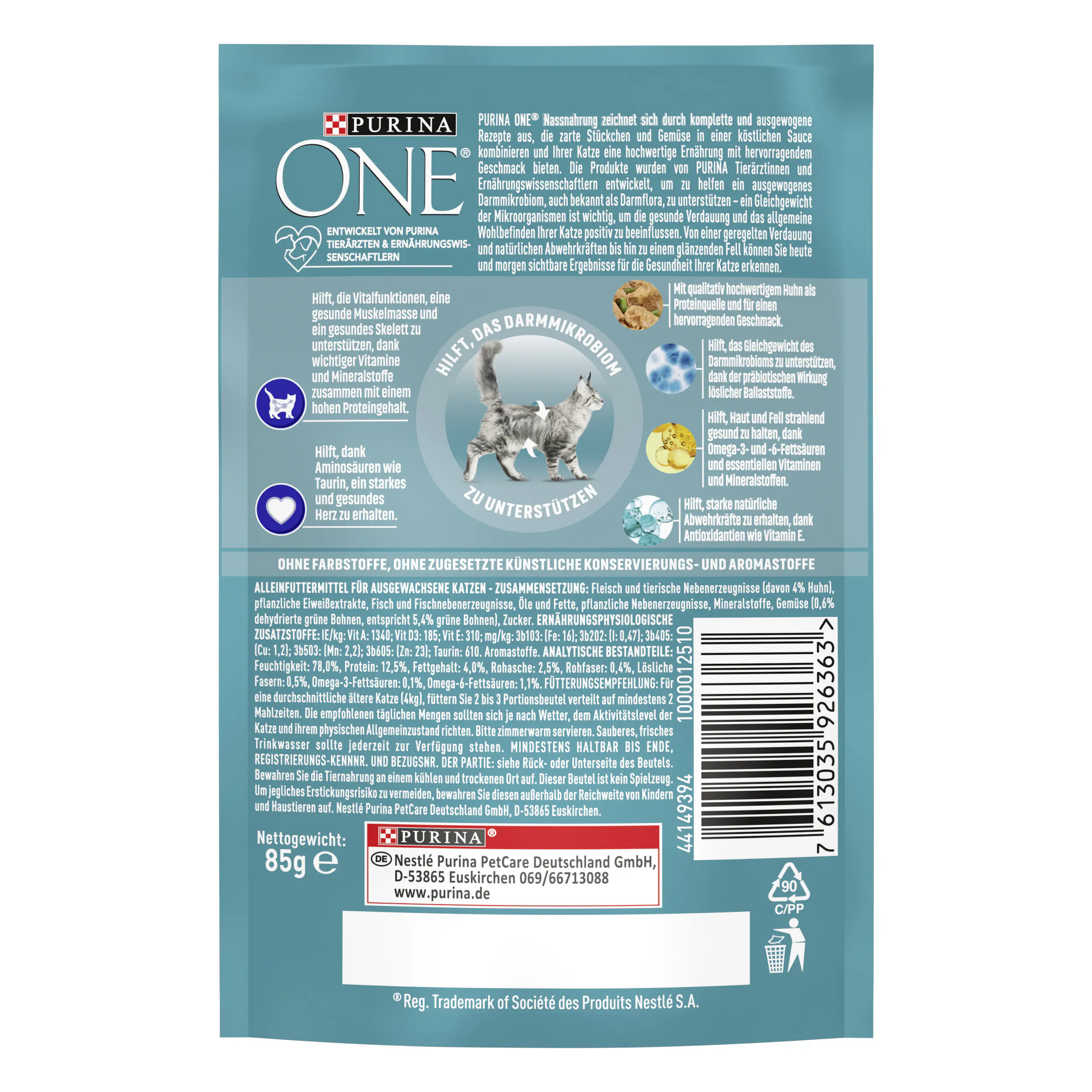 Purina ONE Senior 7+ Huhn Katzennassfutter 85 g