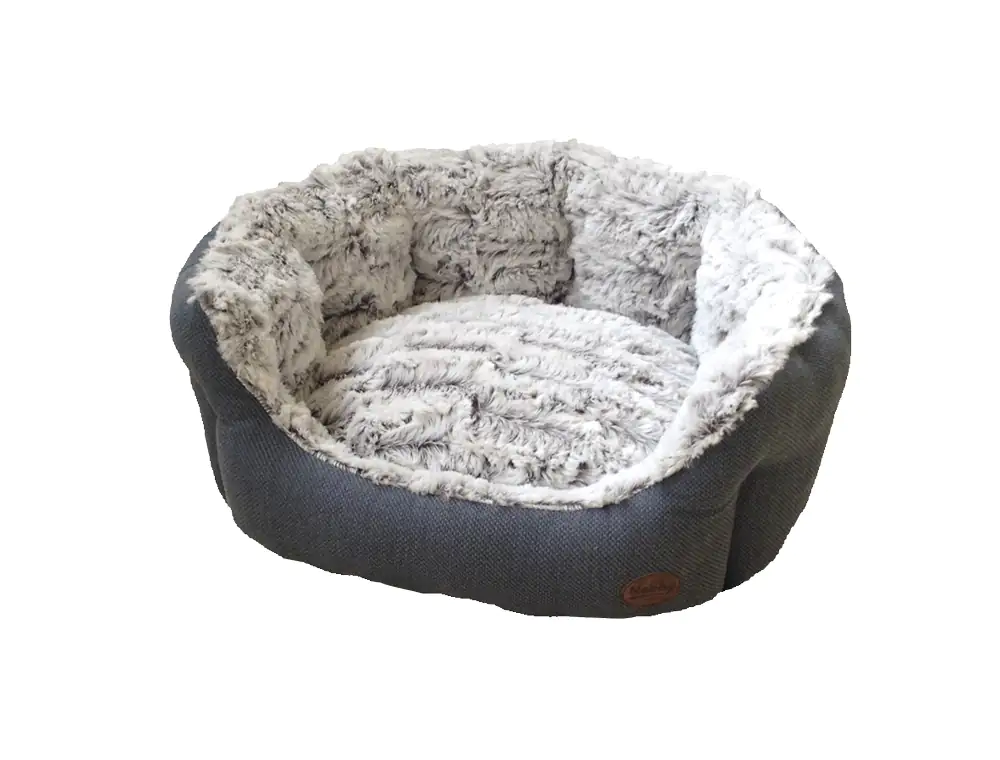 4033766605109 Nobby Komfortbett Cacho oval L 55 x B 50 x H 21 cm grau/blau