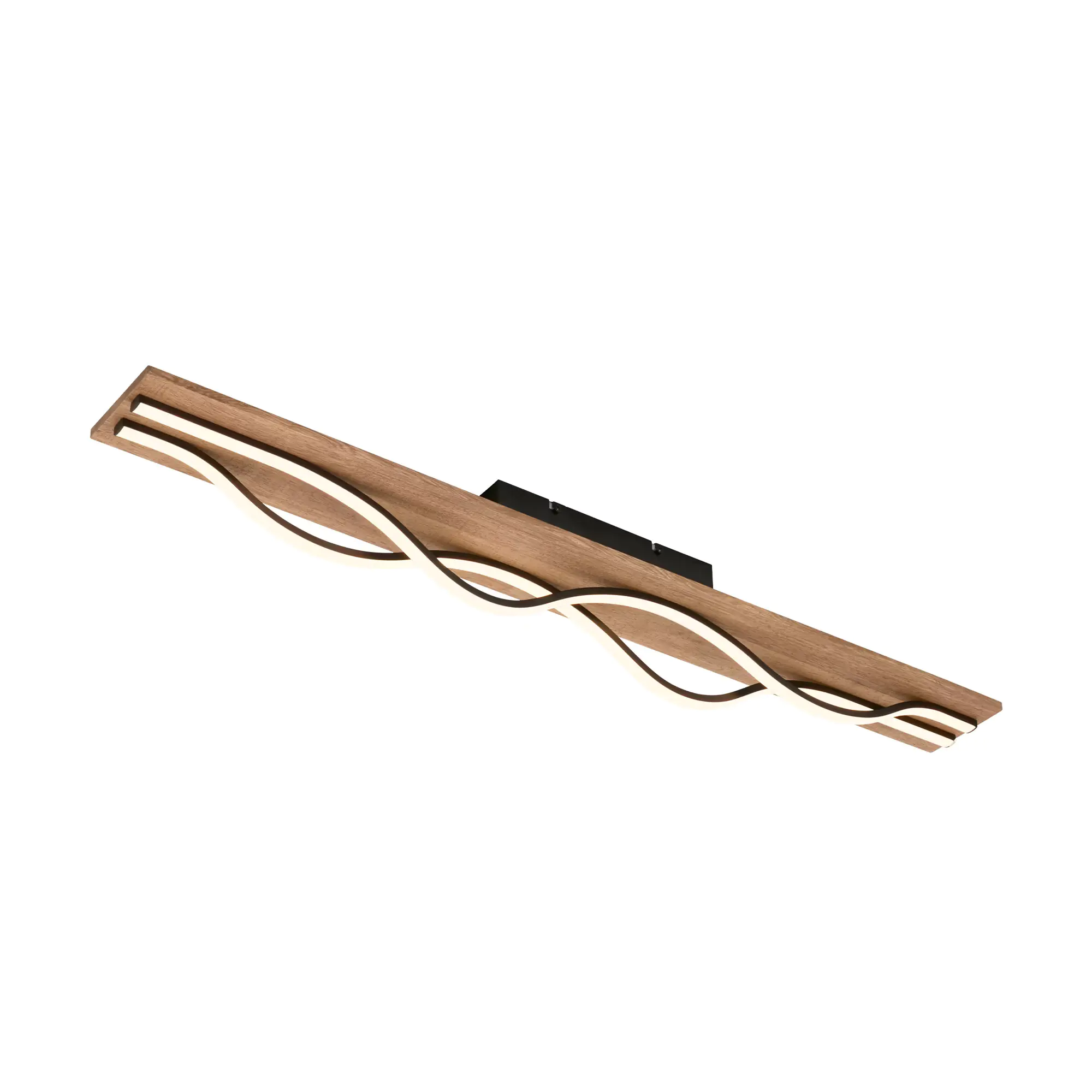 Briloner LED-Deckenleuchte VINKA schwarz Holz Briloner LED-Deckenleuchte VINKA schwarz Holz