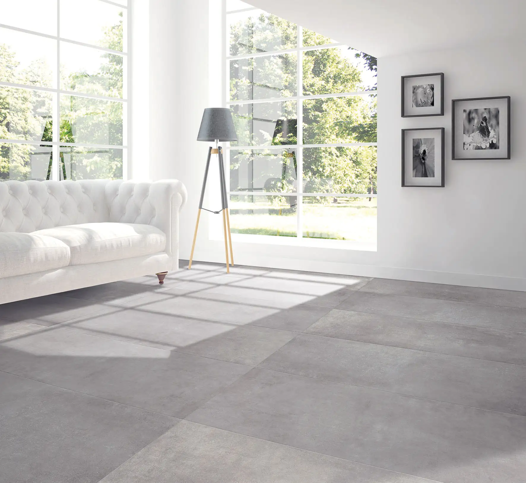 Bodenfliese Feinsteinzeug Marte 60 x 120 cm grau