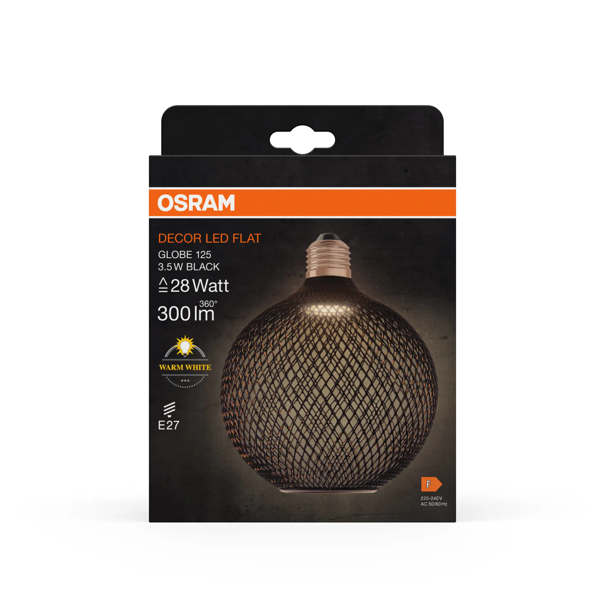 Osram Decor LED Leuchtmittel Flat Globe 125 E27 3,5 W schwarz Osram Decor LED Leuchtmittel Flat Globe 125 E27 3,5 W schwarz