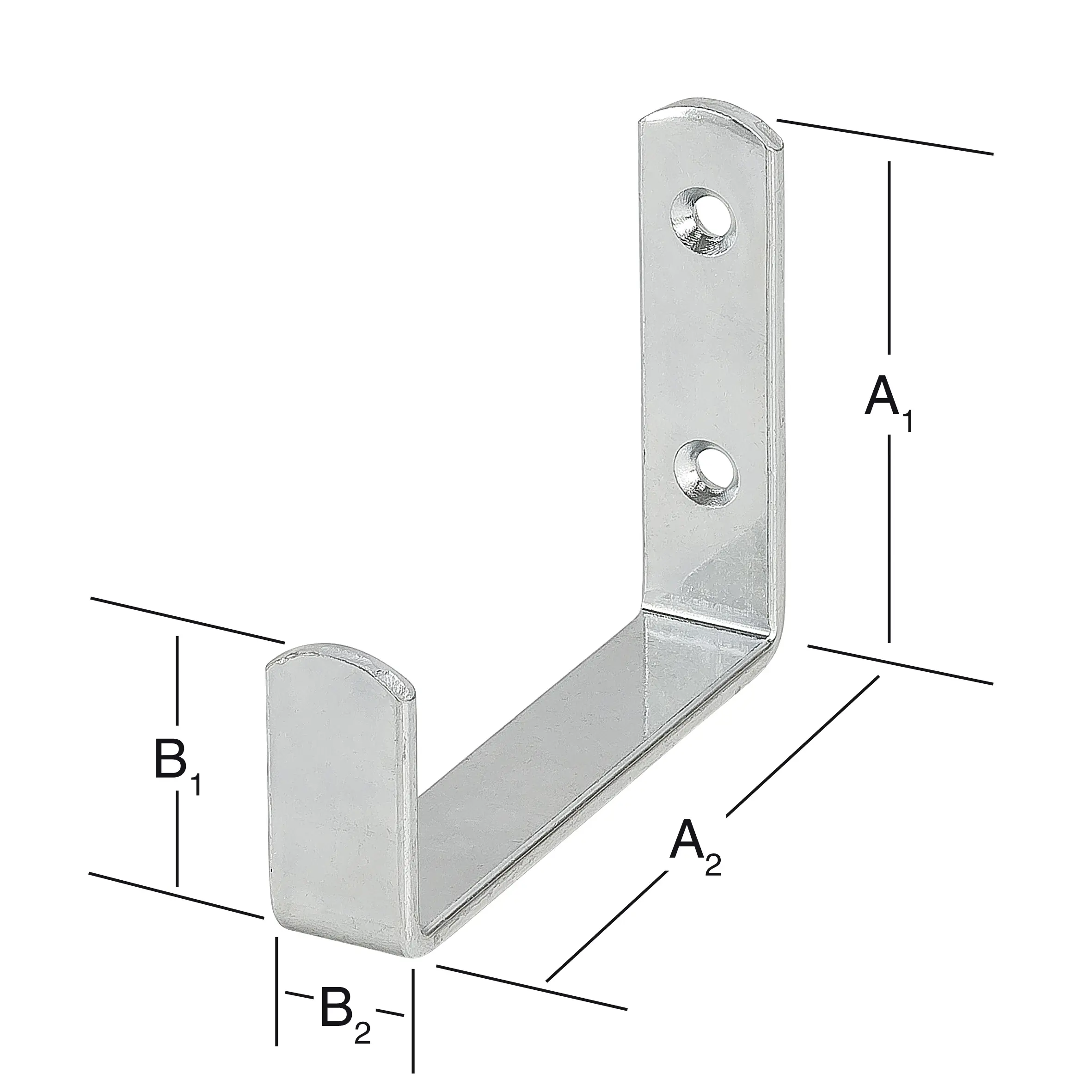 Vormann Wandhaken 65 x 87 x 35 x 17 mm Stahl verzinkt