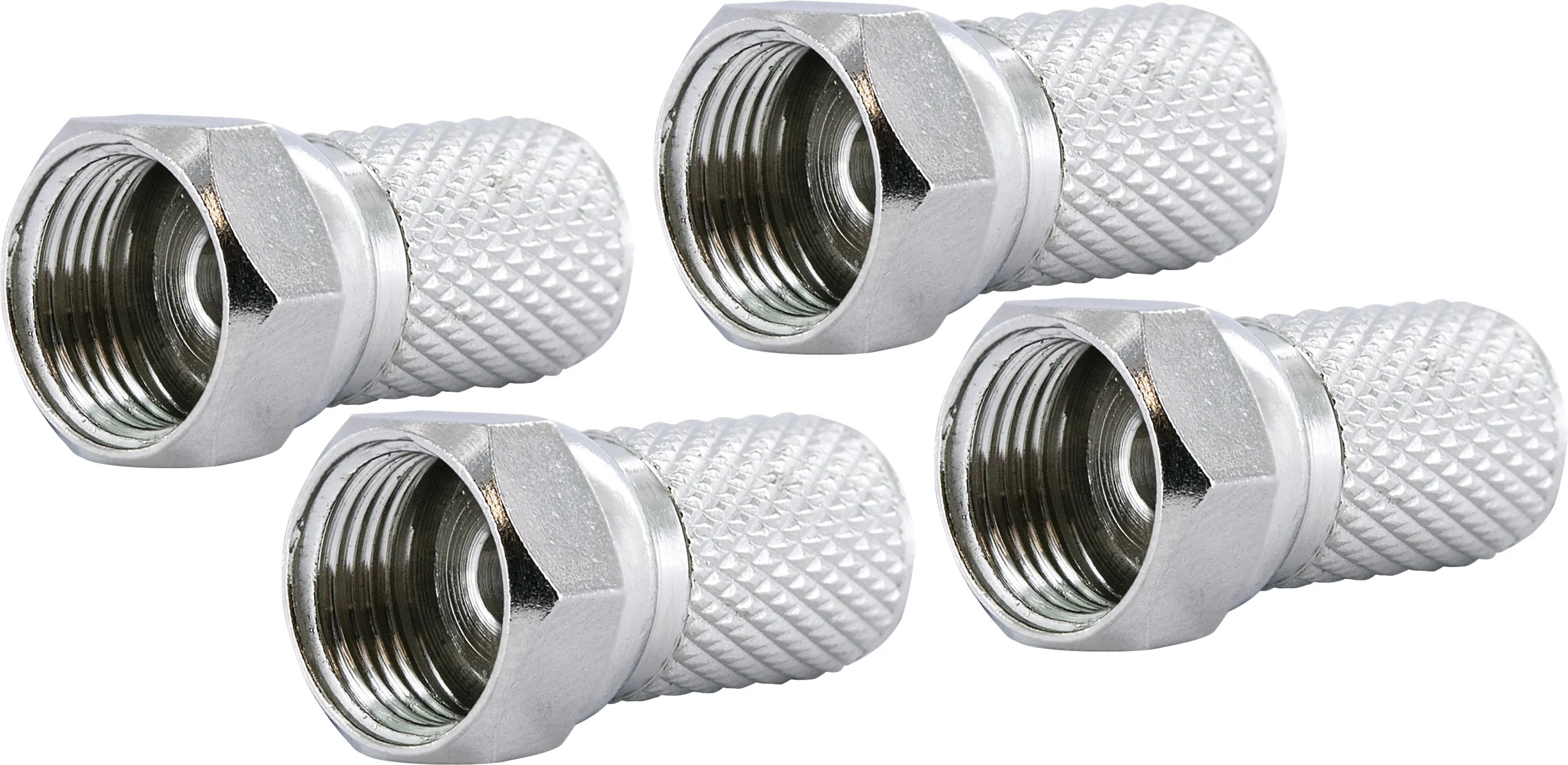 Schwaiger F-Aufdrehstecker 4er-Set (Ø 7 mm)