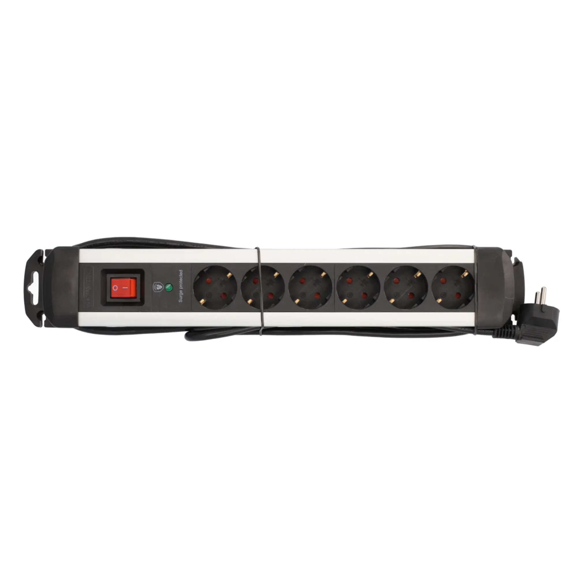 Unitec Tischsteckdose 6-fach mit Schalter & Überspannungsschutz 2 m