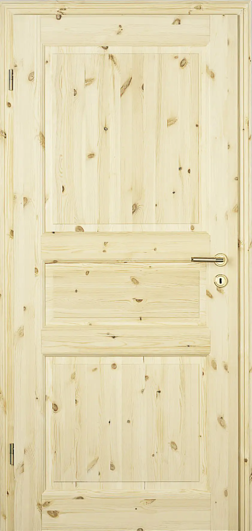 4004327009834_956892 Borne Türblatt Landhaus 03 Kiefer roh 73,5 x 198,5 cm DIN links Massivholz
