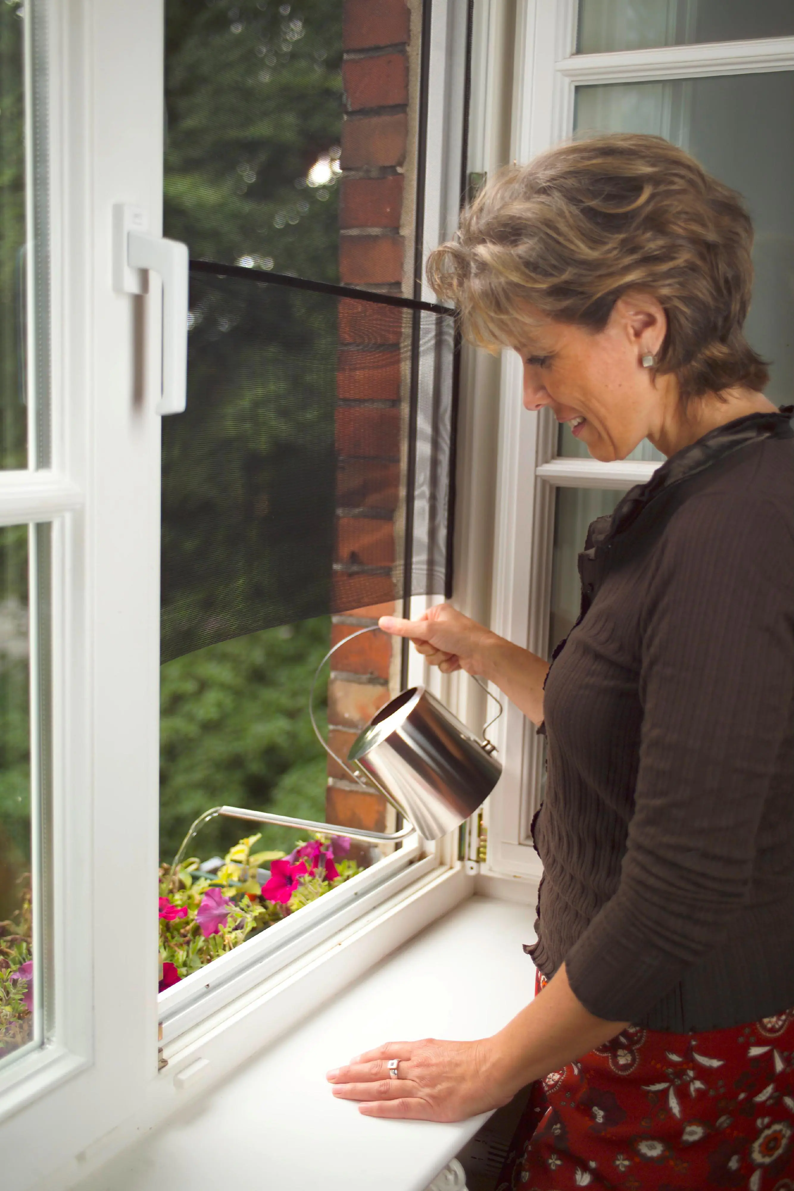 tesa Insektenschutz-Fenster Klettband OPEN/CLOSE 130 x 150 cm anthazit